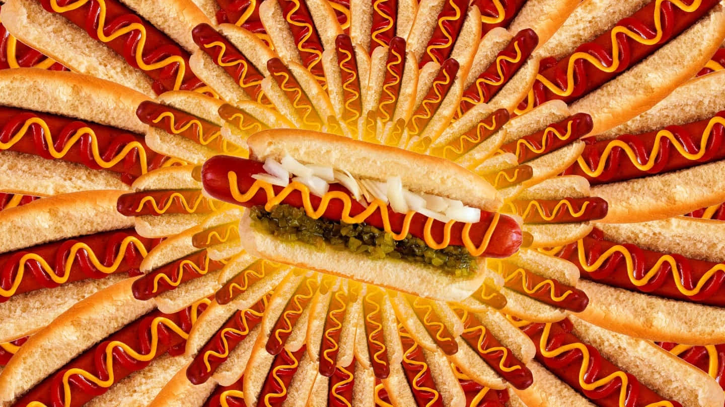 hot dog, relish, onions, HD Desktop Wallpaper