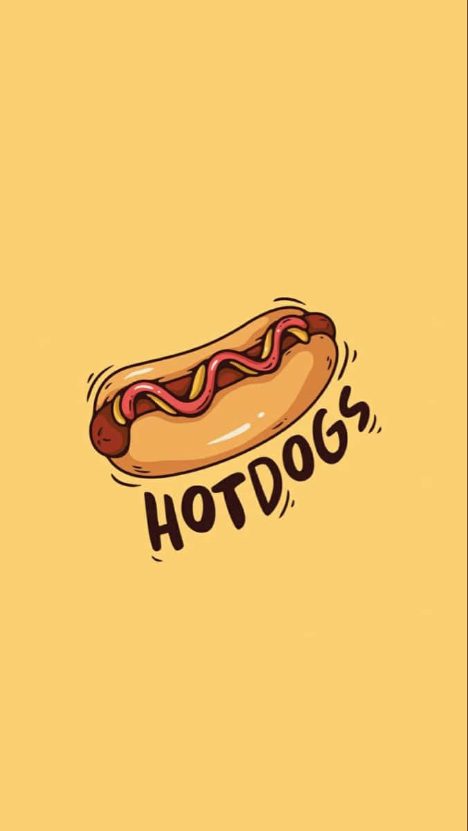 hot dog, bun, ketchup, SD Phone Wallpaper