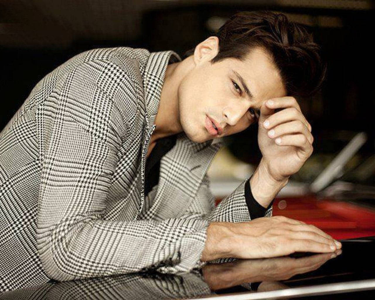 Hot Guy, checked blazer, glossy surface, HD Desktop Wallpaper