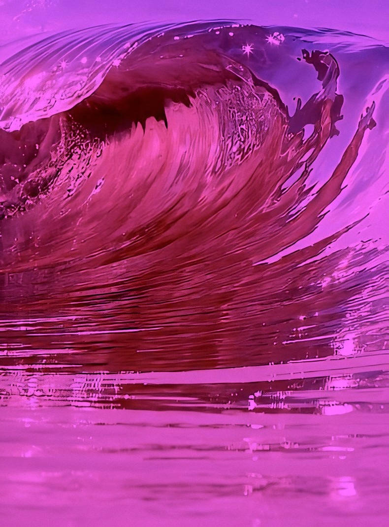 Hot Pink Aesthetic Waves, vivid magenta, fuchsia, SD Phone Wallpaper