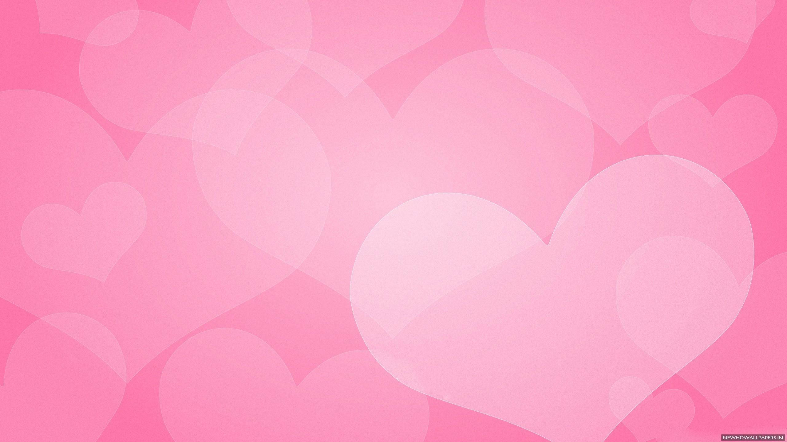hot pink, faint light pink, hearts, 2K Desktop Wallpaper