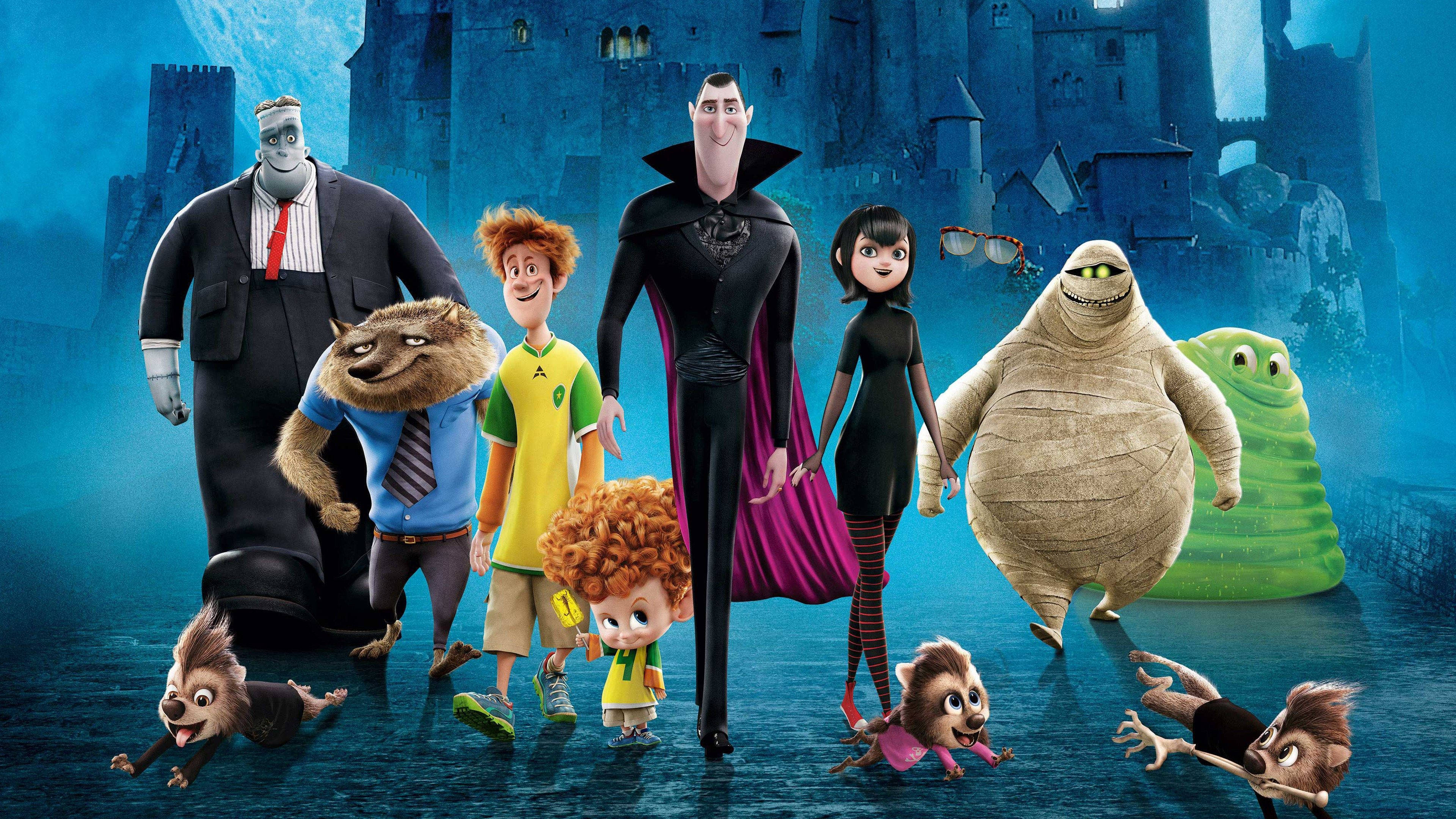 Hotel Transylvania, 4K cartoon, spooky castle, 4K Desktop Wallpaper