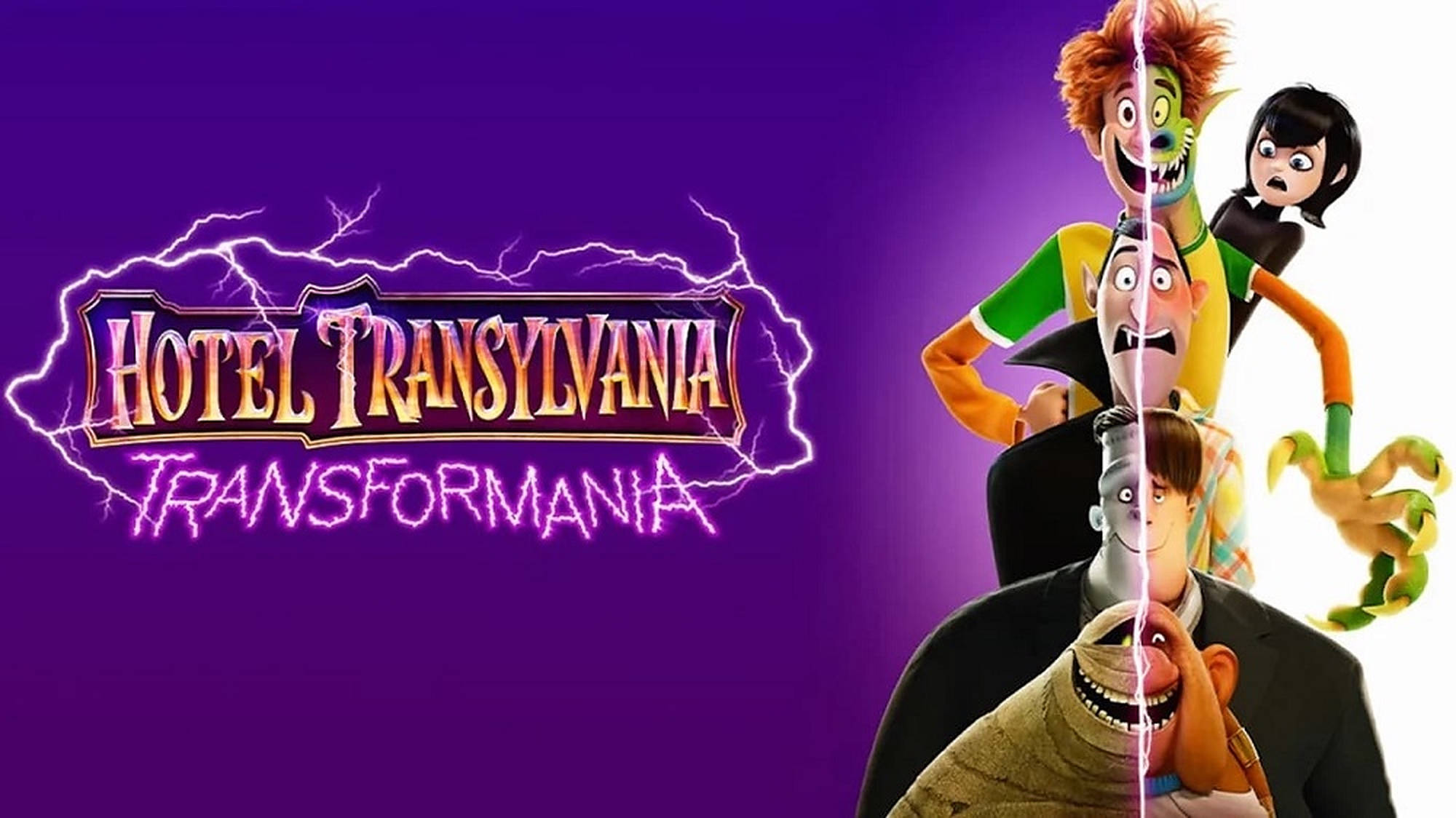 Hotel Transylvania Transformania, purple, lightning, Full HD Desktop Wallpaper