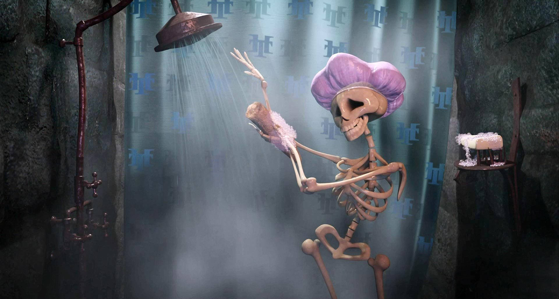 Hotel Transylvania, skeleton chef, purple hat, Full HD Desktop Wallpaper