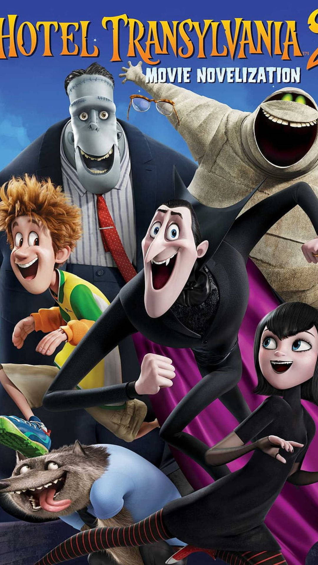 Hotel Transylvania 2, animated characters, bright blue sky, Full HD Phone Wallpaper