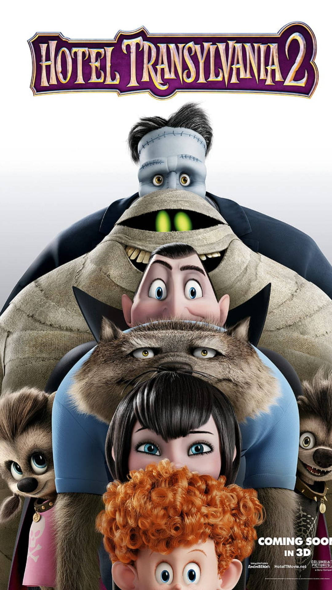 Hotel Transylvania 2, monster characters, 3d-animated poster, Full HD Phone Wallpaper