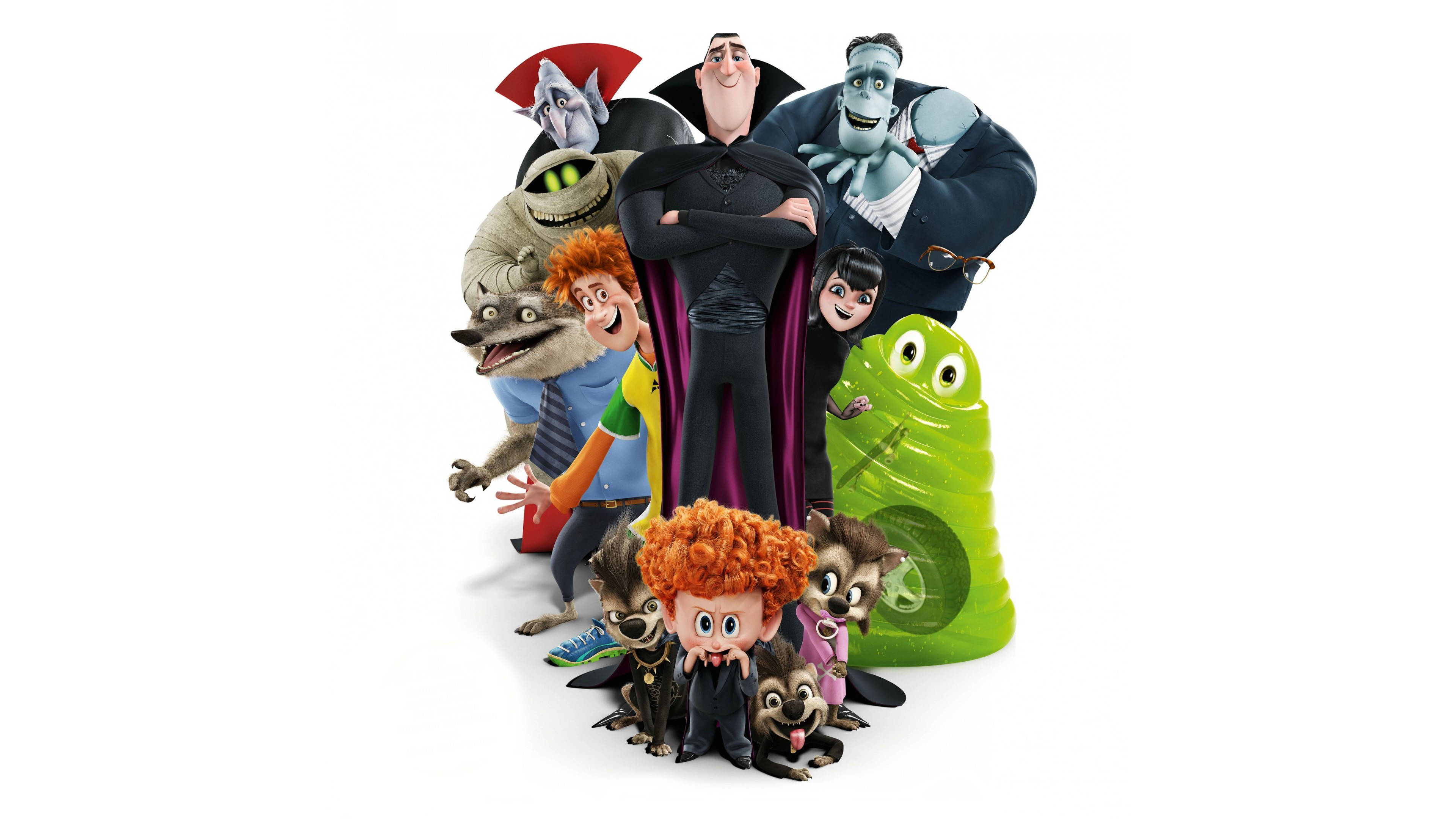 Hotel Transylvania, animated monsters, kids, 4K Desktop Wallpaper