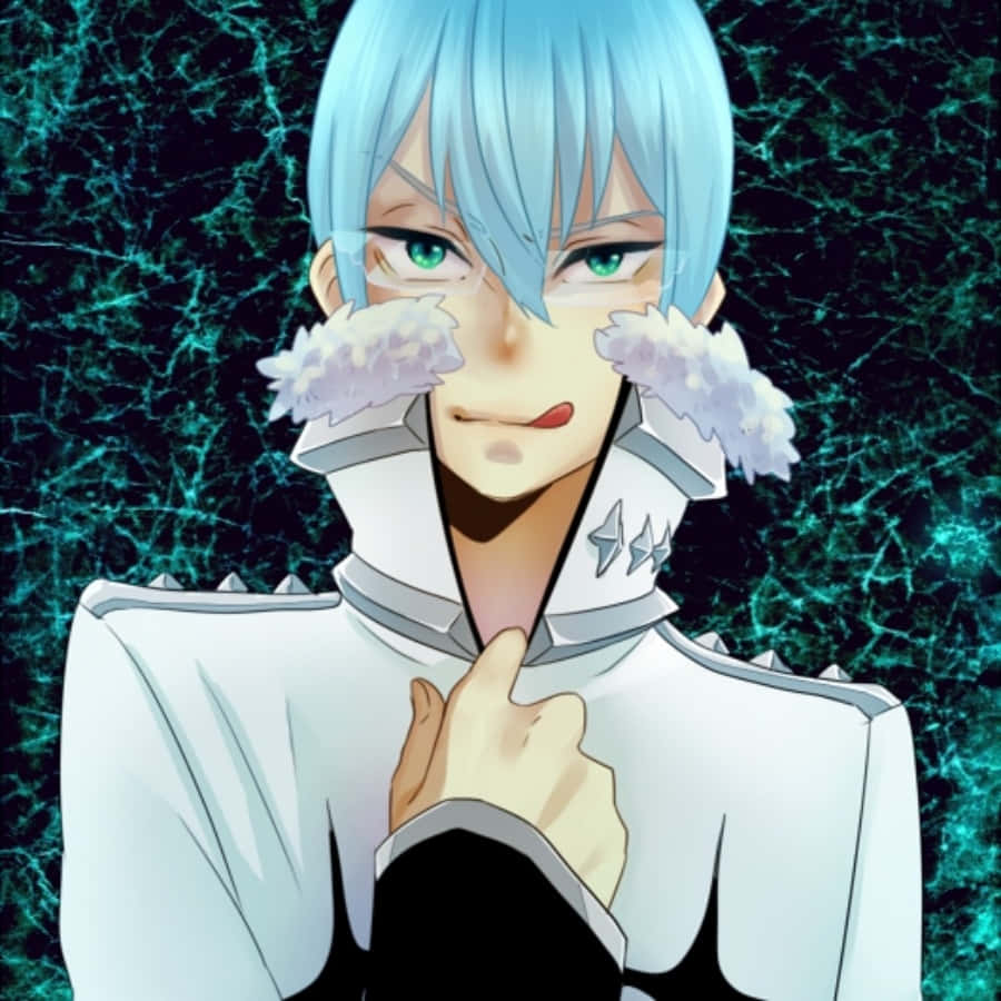 Houka Inumuta, blue-haired anime character, white coat with fur-lined collar, SD Desktop Wallpaper