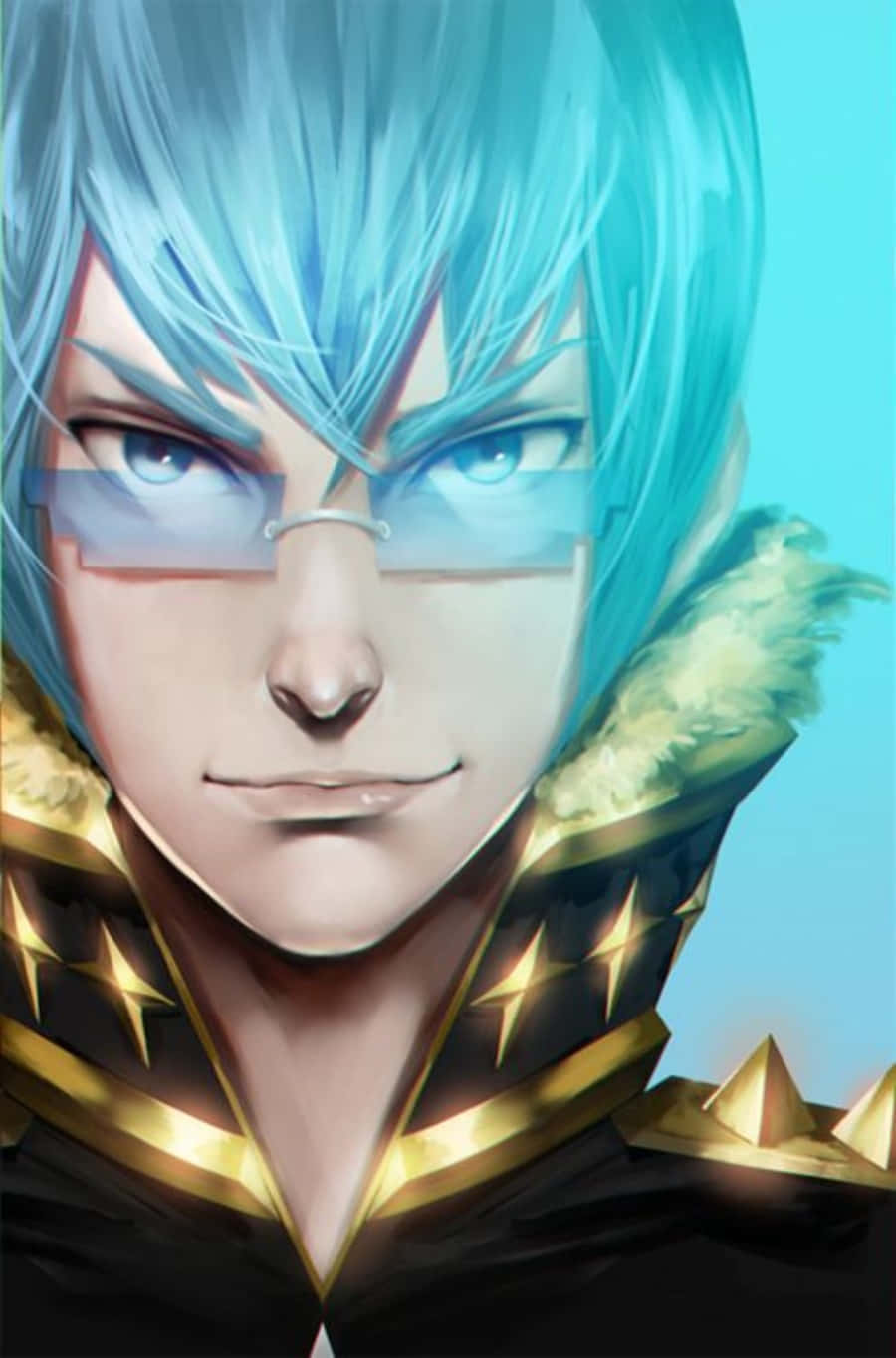 Houka Inumuta, icy blue hair, glasses, HD Phone Wallpaper