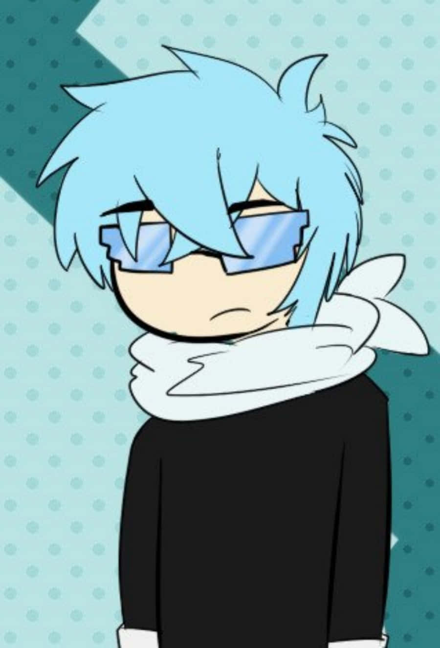 Houka Inumuta, blue-haired, glasses, HD Phone Wallpaper