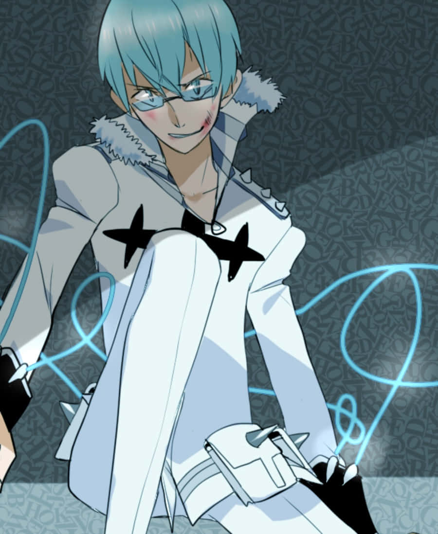 Houka Inumuta, blue-haired, white coat, SD Phone Wallpaper