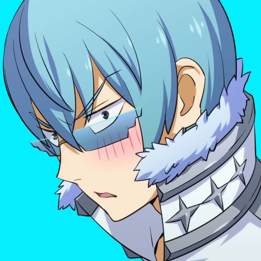 Houka Inumuta, blue-haired anime character, cybernetic eye, SD Desktop Wallpaper