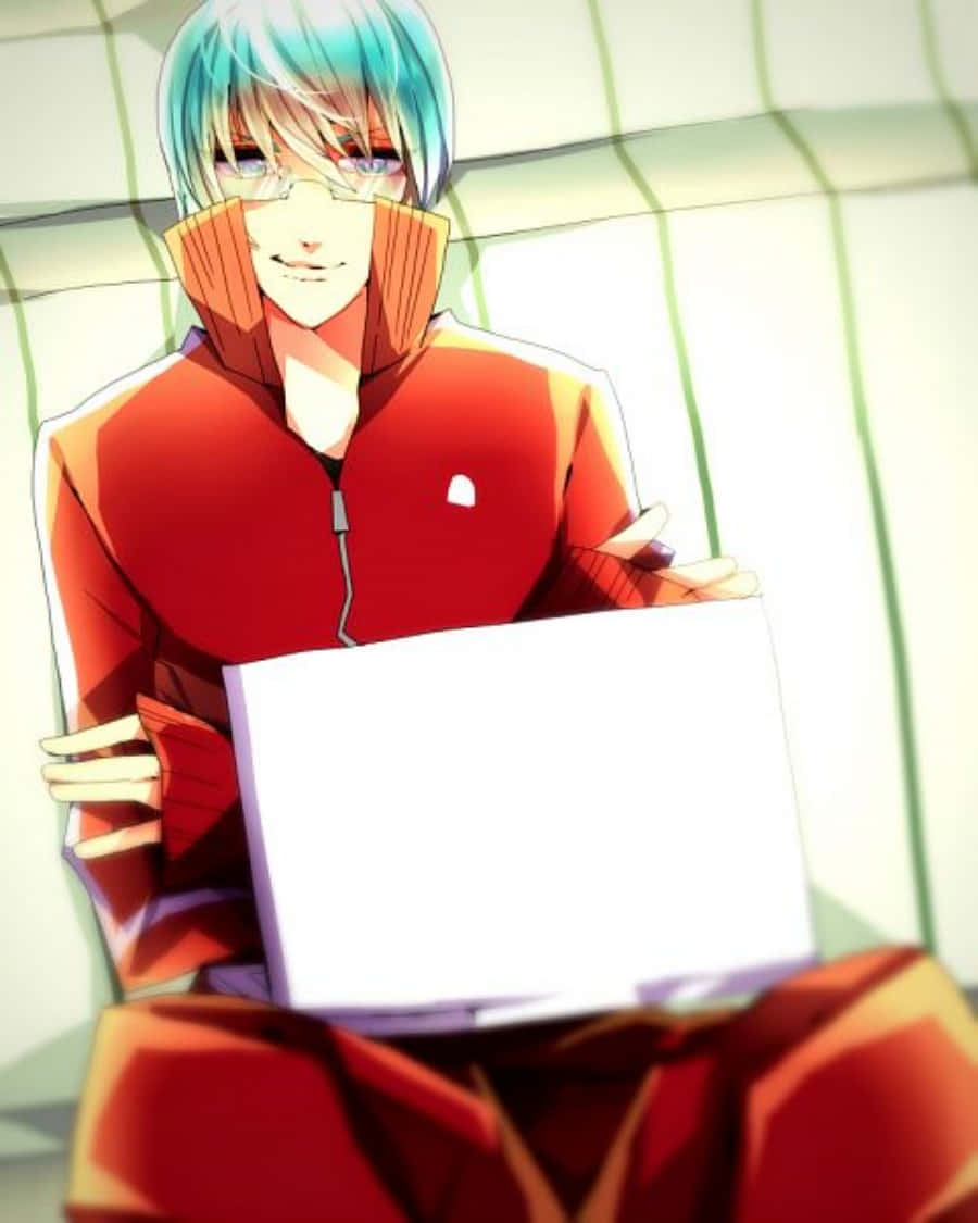 Houka Inumuta, turquoise hair, glasses, SD Phone Wallpaper
