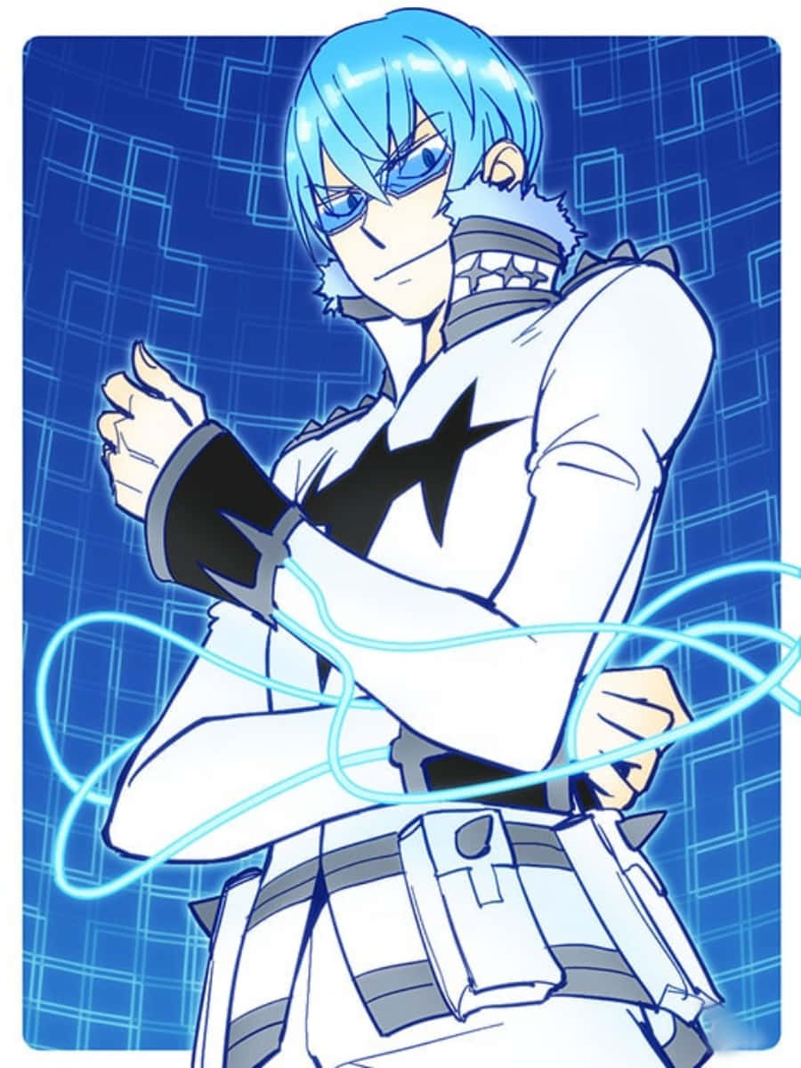 Houka Inumuta, blue-haired anime character, white outfit, SD Phone Wallpaper