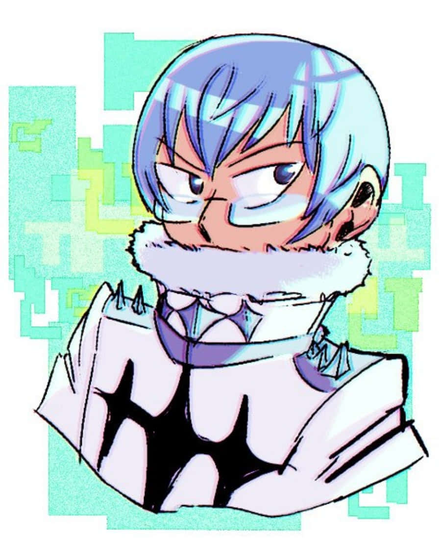 Houka Inumuta, blue hair, angry eyes, SD Phone Wallpaper