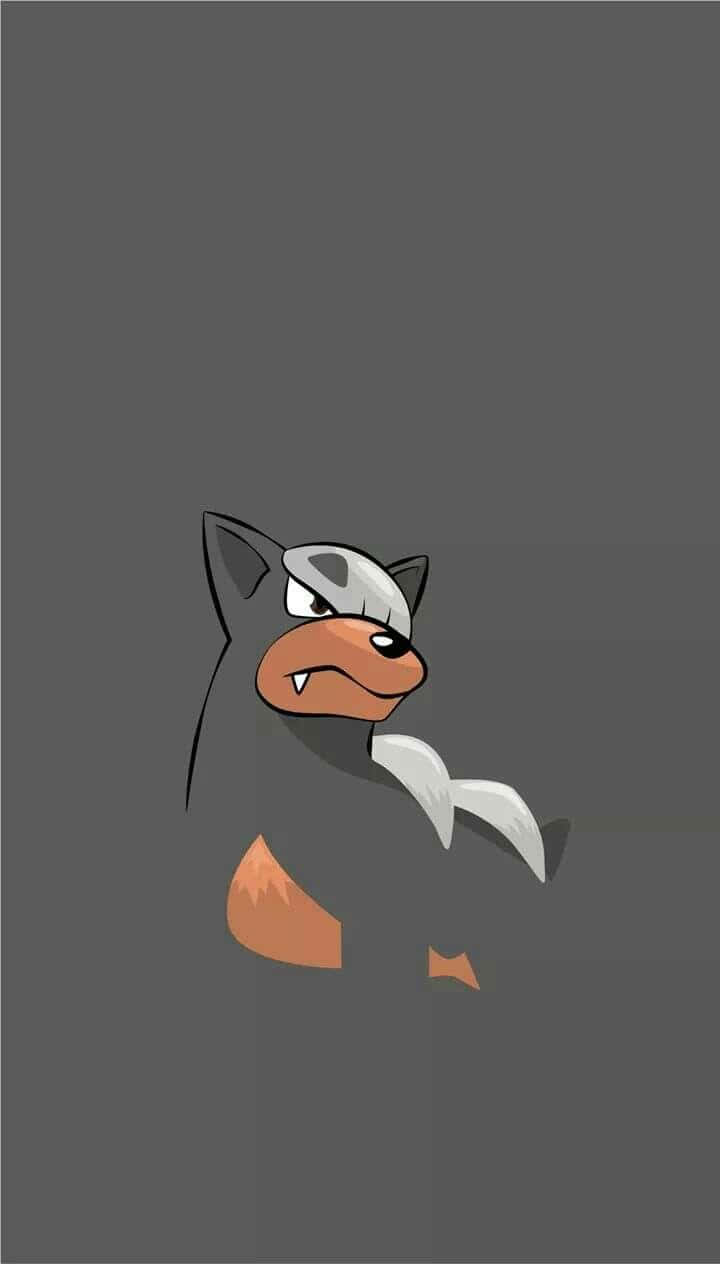 Houndour, dark gray, white claws, SD Phone Wallpaper