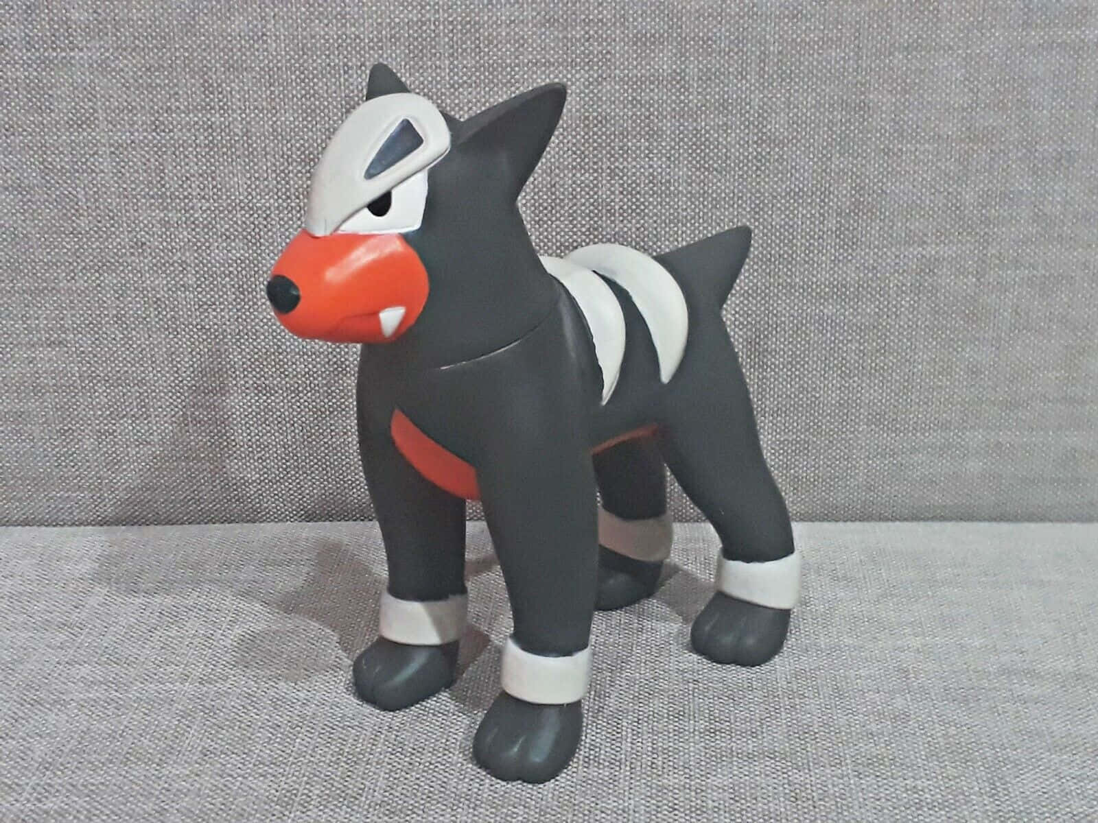 Houndour, black, white, HD Desktop Wallpaper