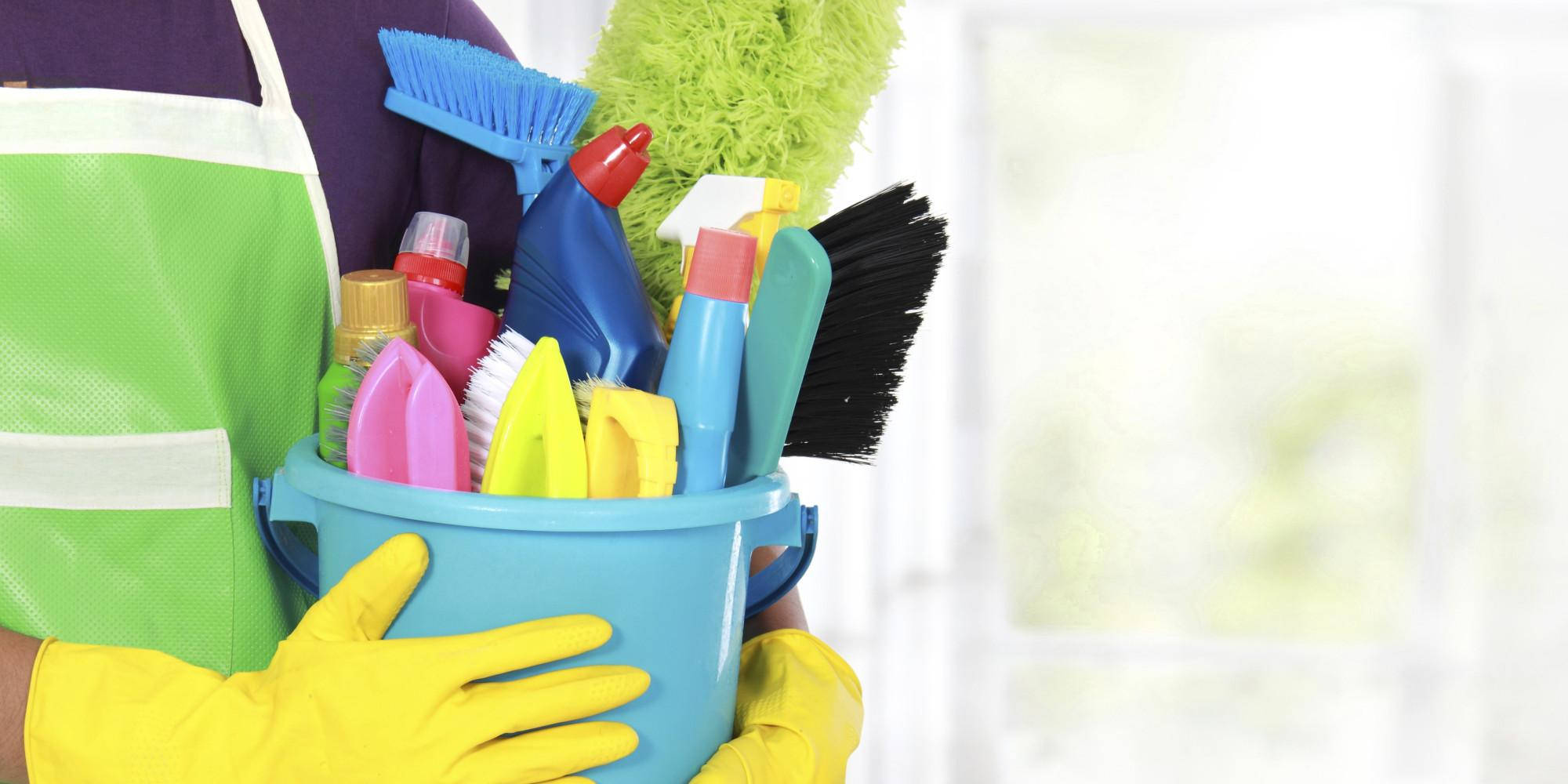 green apron, yellow gloves, blue bucket, Full HD Desktop Wallpaper