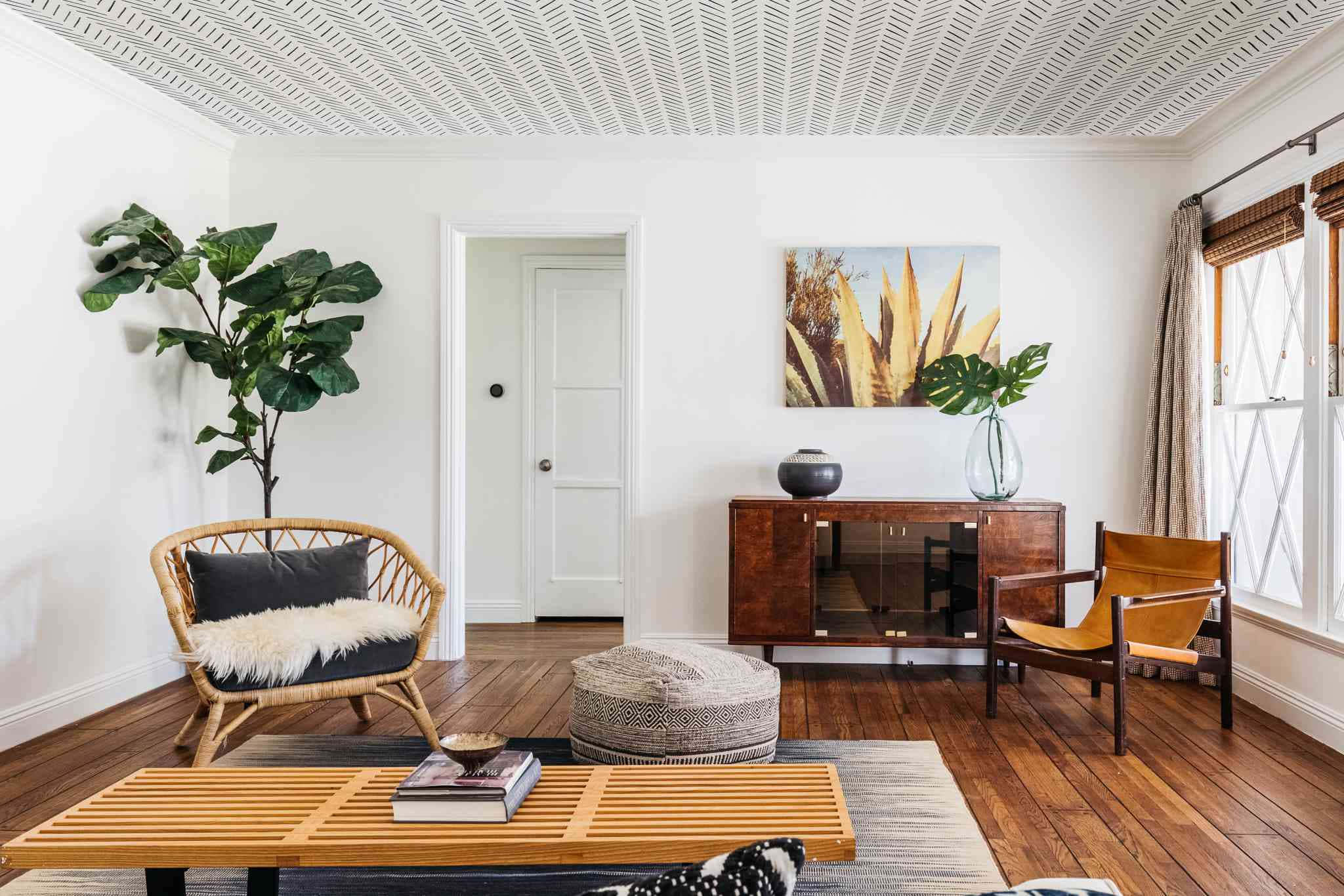 midcentury house interior, living area, wooden floors, Full HD Desktop Wallpaper