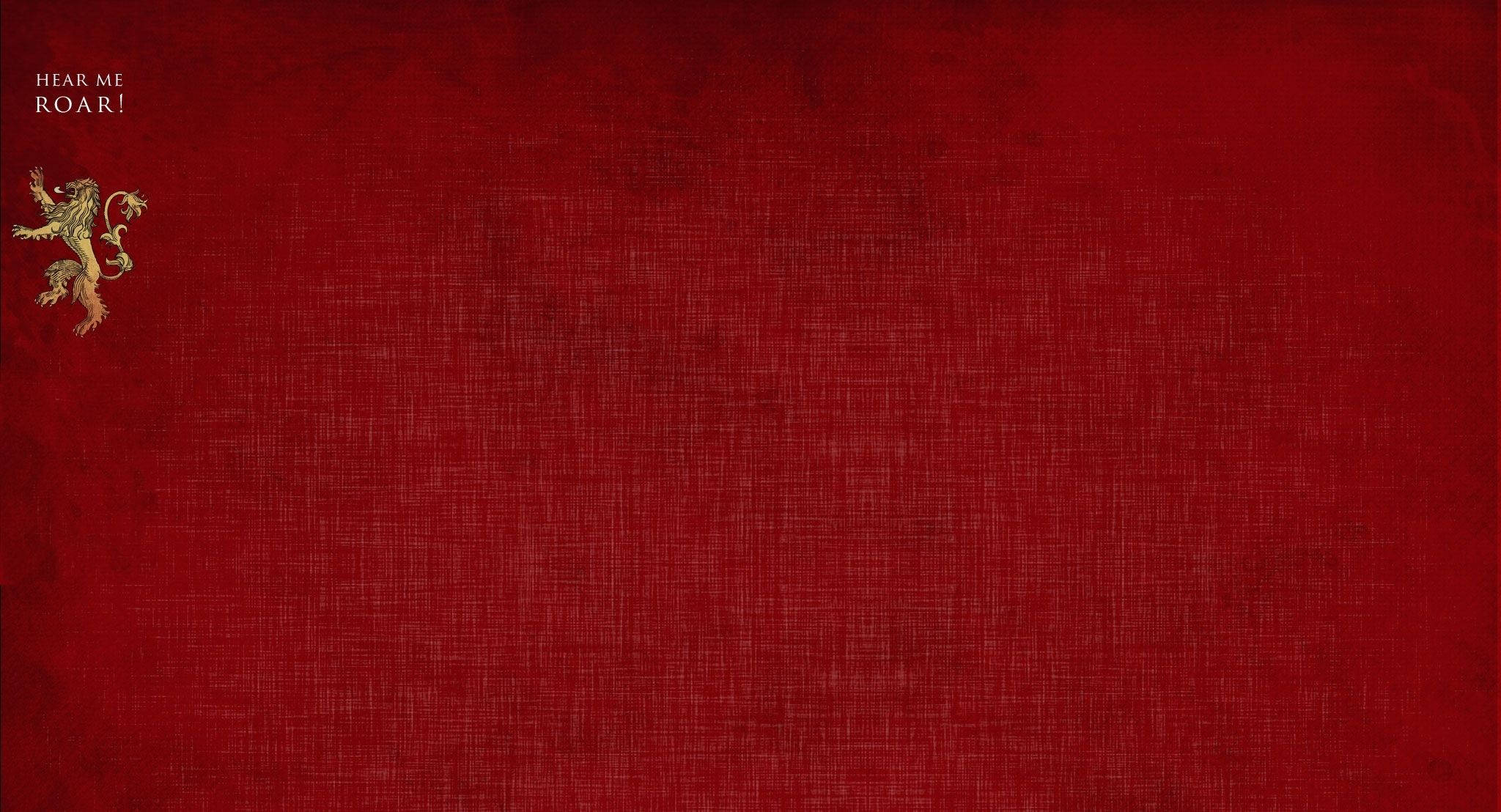House Lannister, crimson fabric, golden rampant lion crest, Full HD Desktop Wallpaper