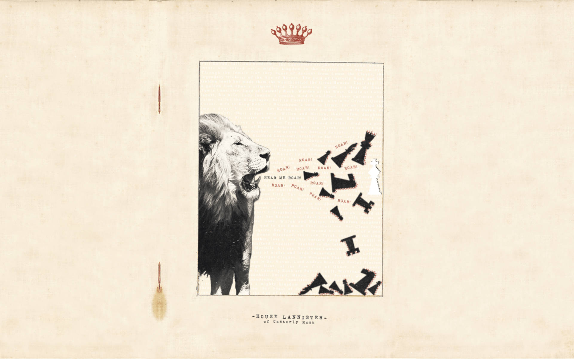 House Lannister, lion, black chess pieces, Full HD Desktop Wallpaper