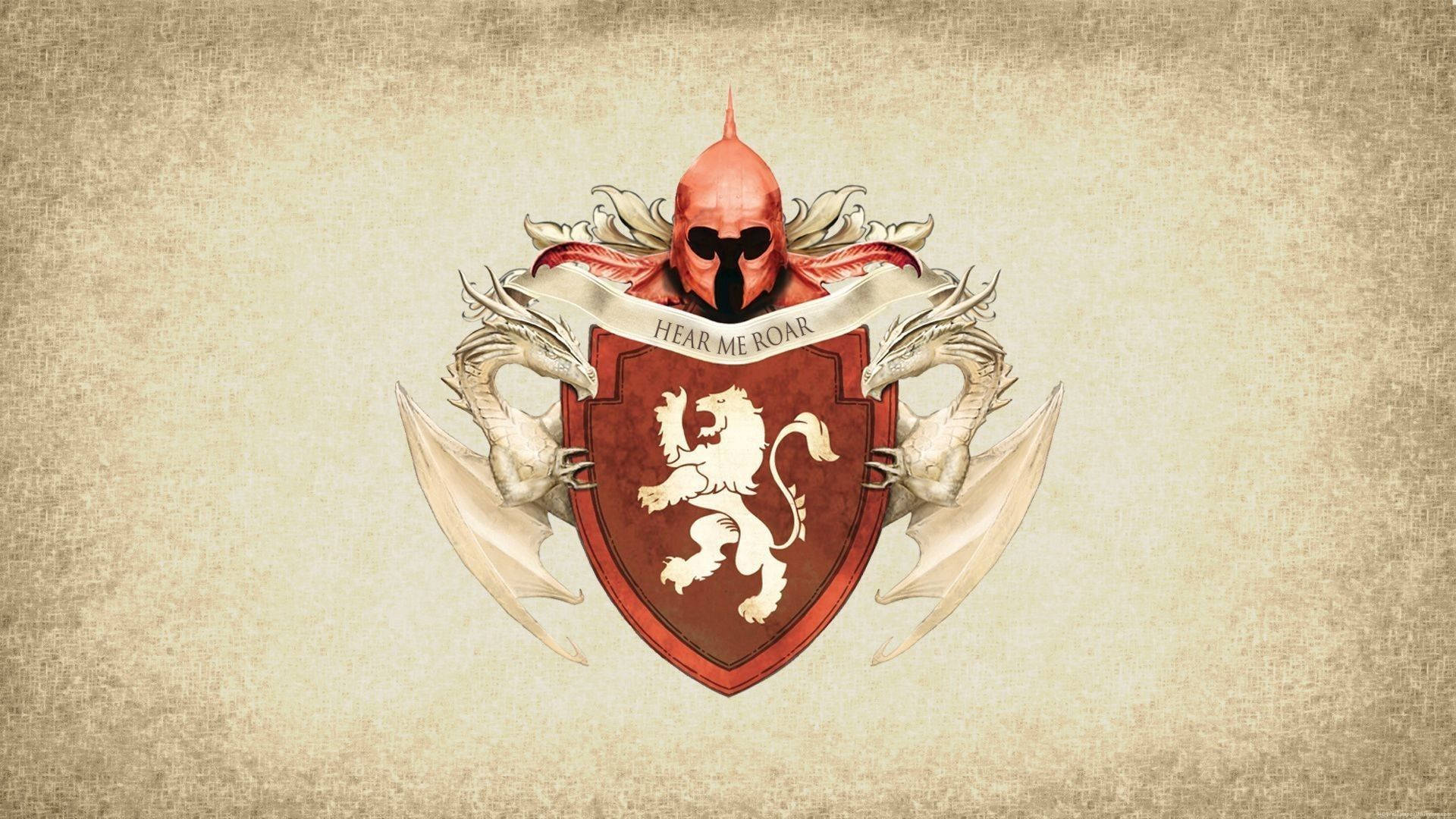 House Lannister, coat of arms, red shield, Full HD Desktop Wallpaper