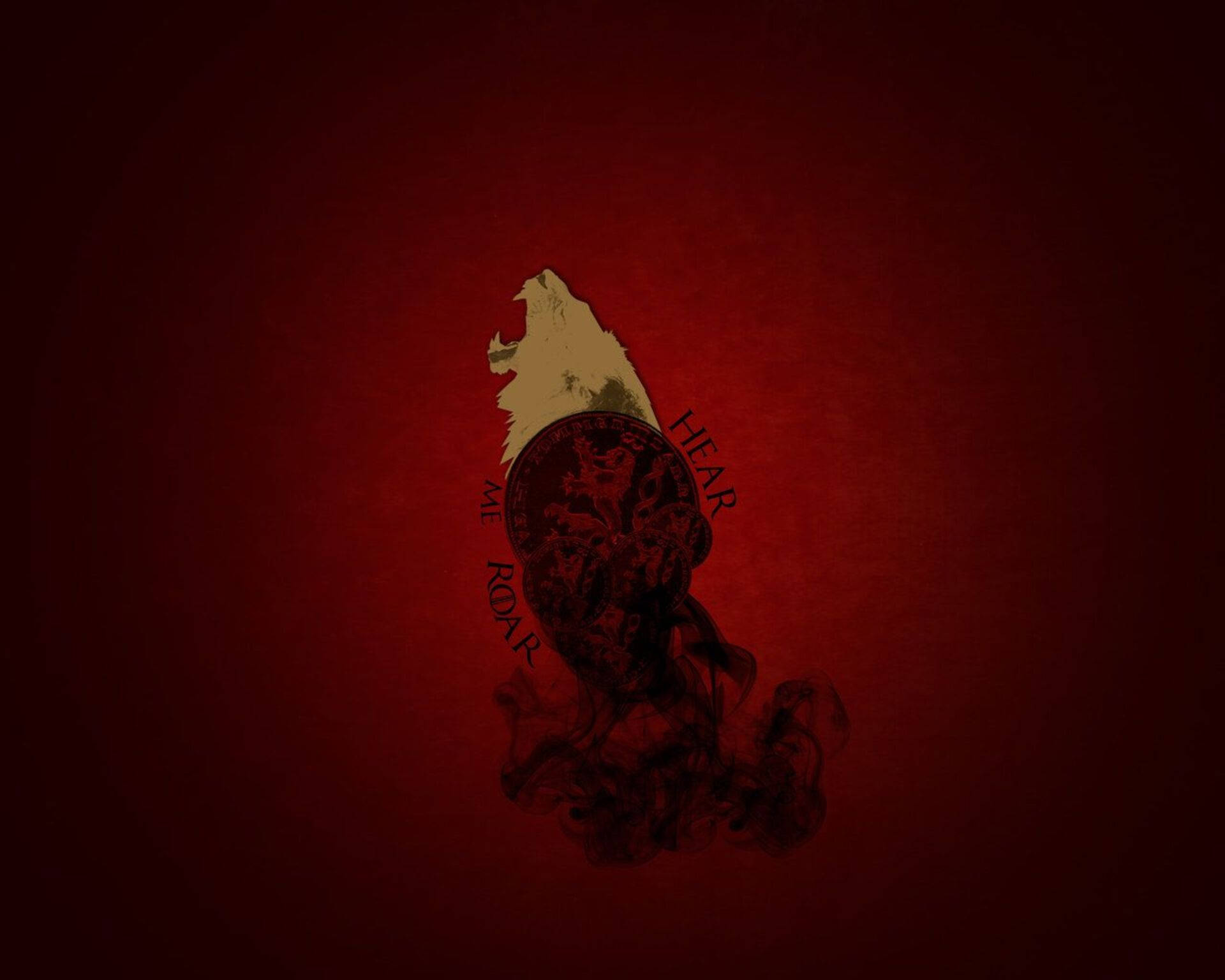 House Lannister, golden wolf, deep red textured background, Full HD Desktop Wallpaper