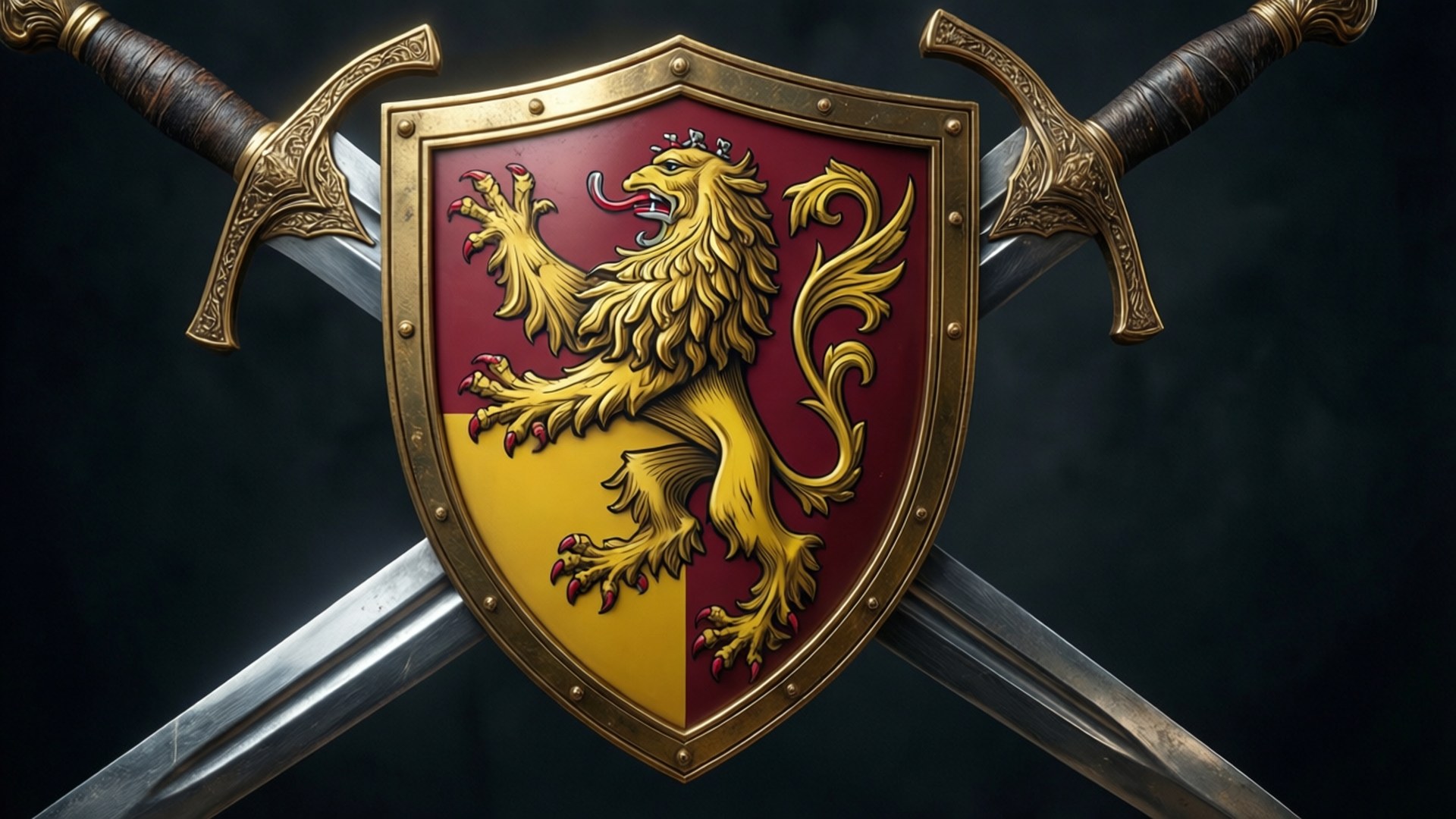 Lannister, sigil, shield, Full HD Desktop Wallpaper