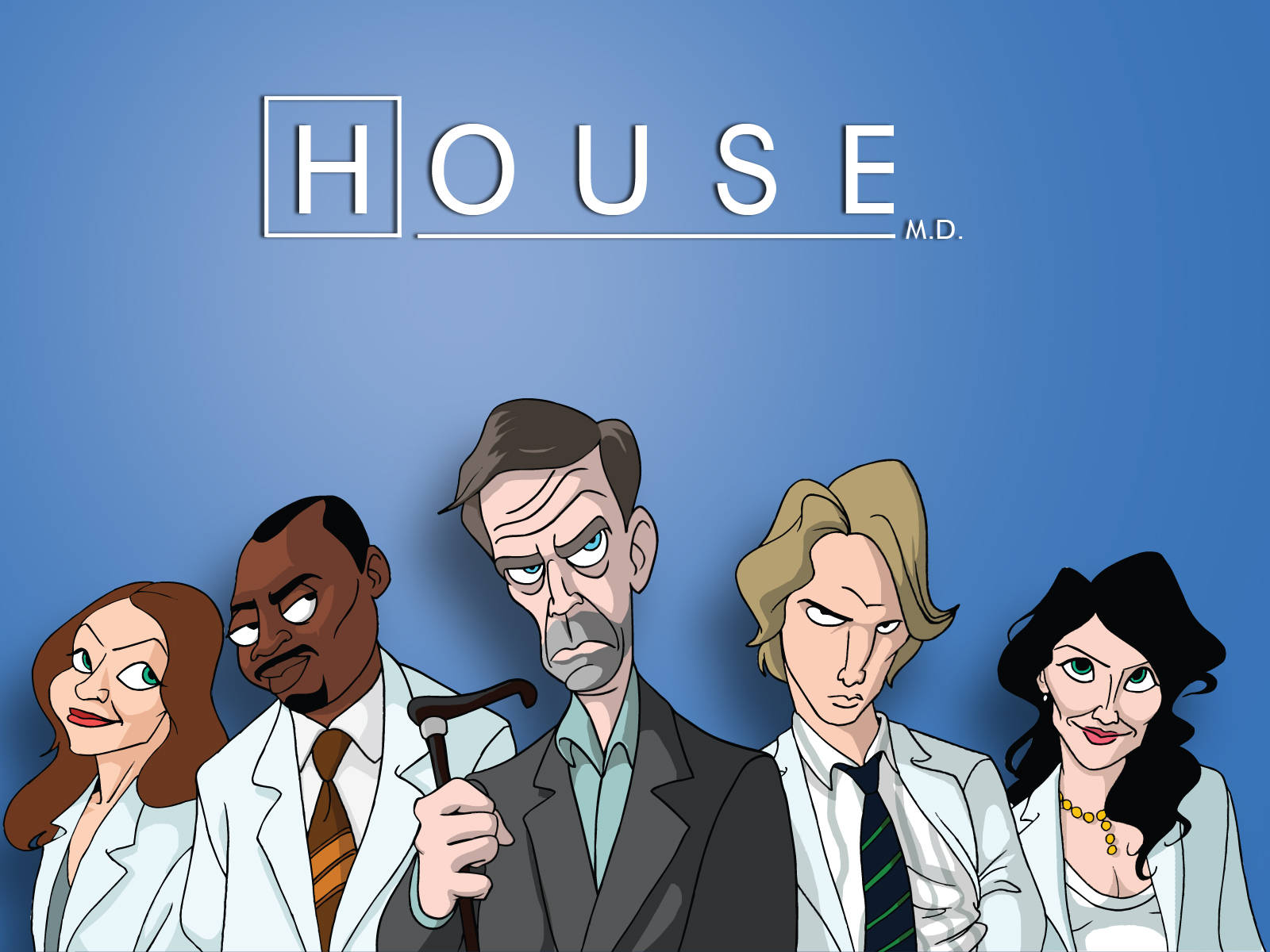House MD, animated, medical show, HD Desktop Wallpaper