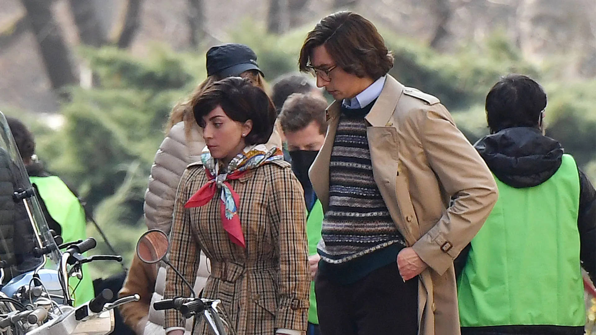 House Of Gucci, movie set, vintage coats, Full HD Desktop Wallpaper