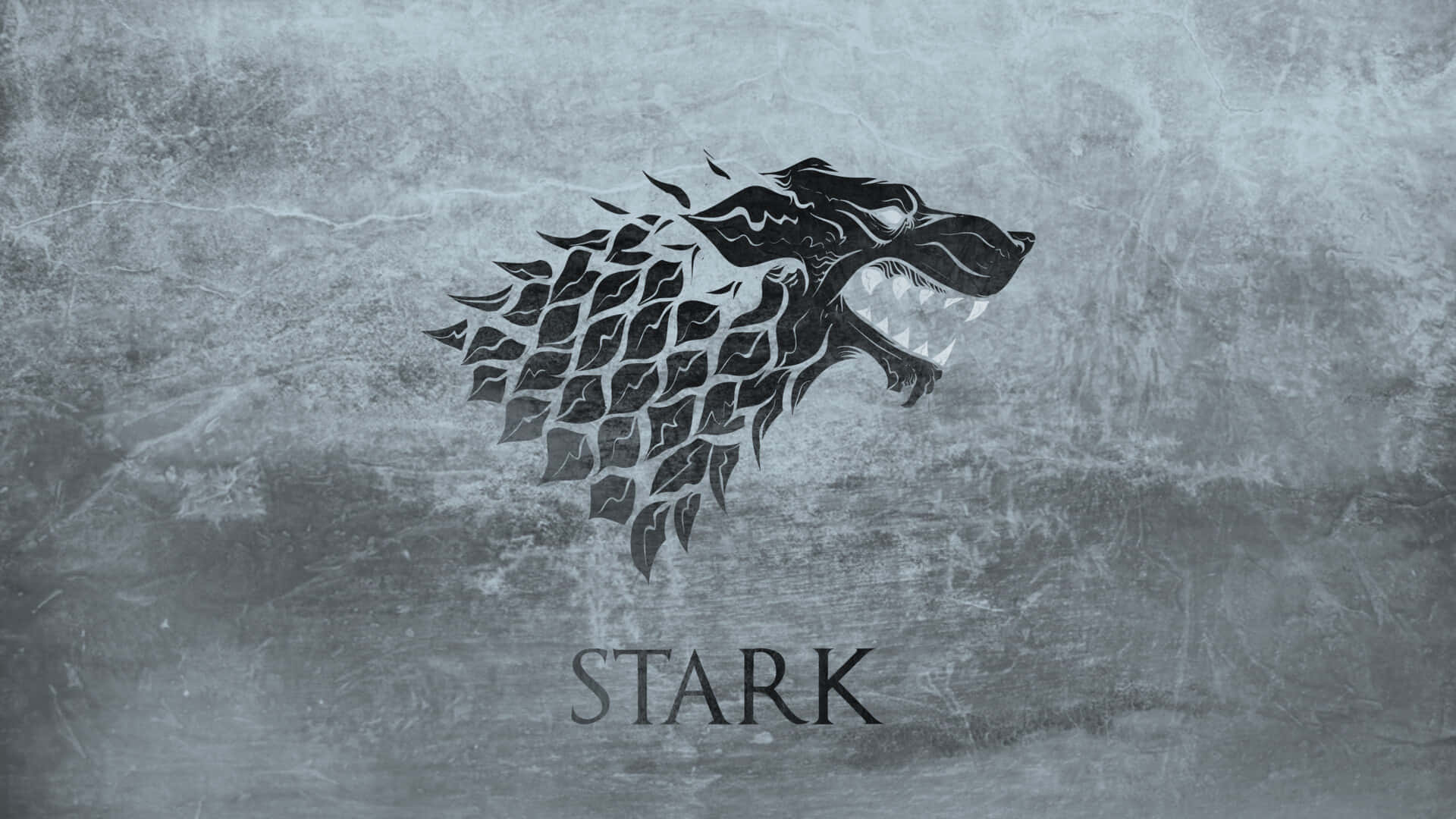 House Stark, direwolf sigil, leaf-like patterns, Full HD Desktop Wallpaper