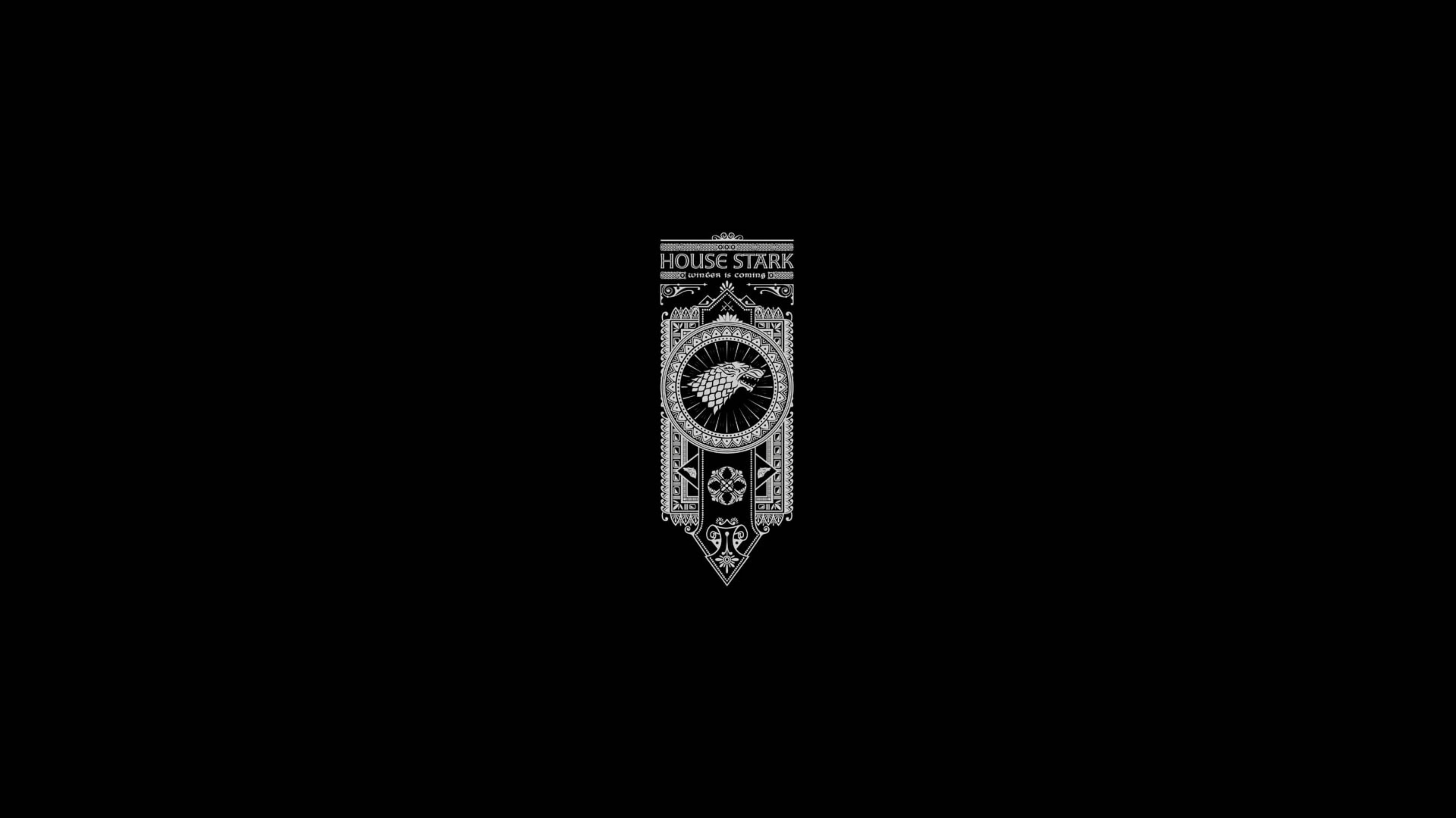 House Stark, sigil, stark white, 5K Desktop Wallpaper