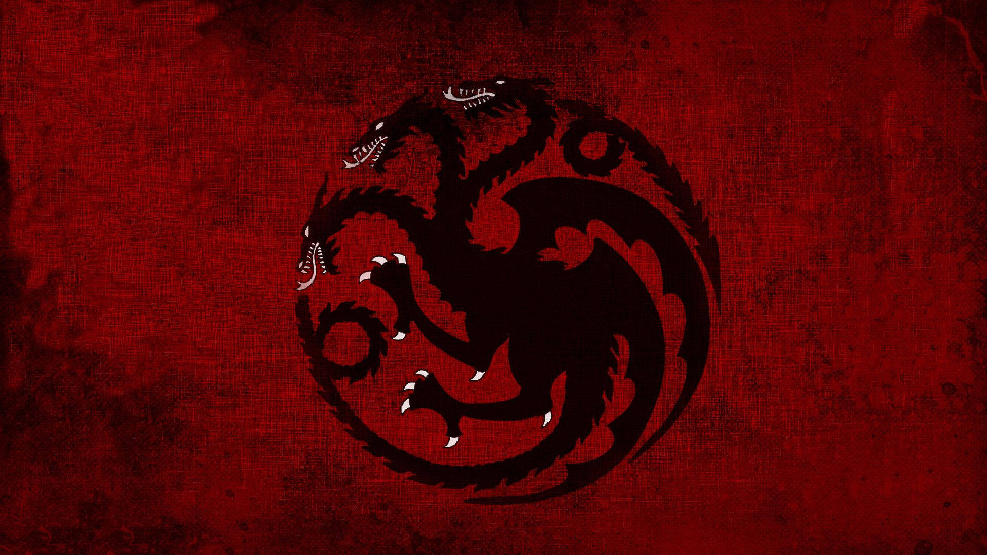 House Targaryen, three-headed dragon emblem, white claws, Full HD Desktop Wallpaper
