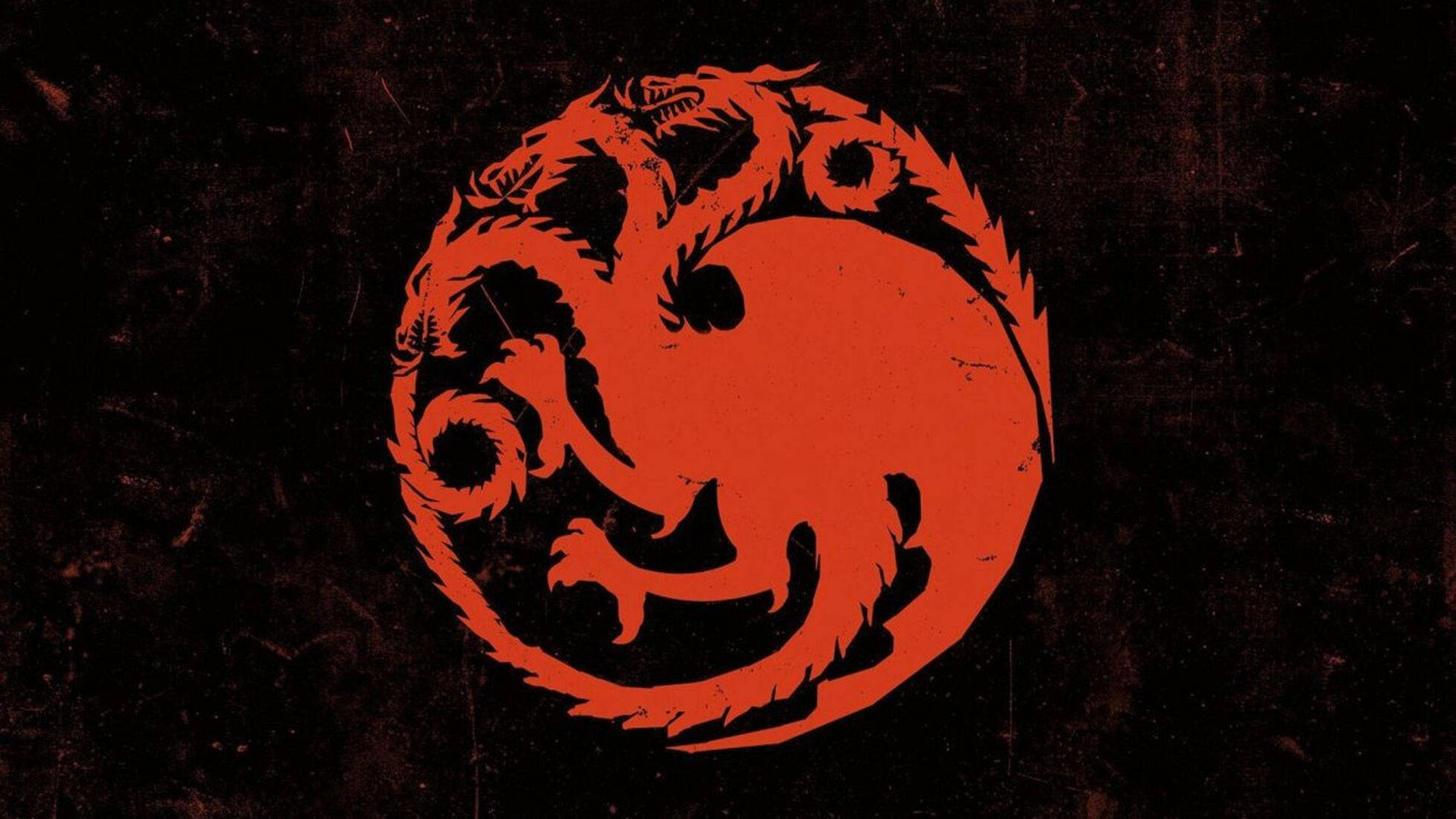 House Targaryen, three-headed dragon emblem, fiery red, Full HD Desktop Wallpaper