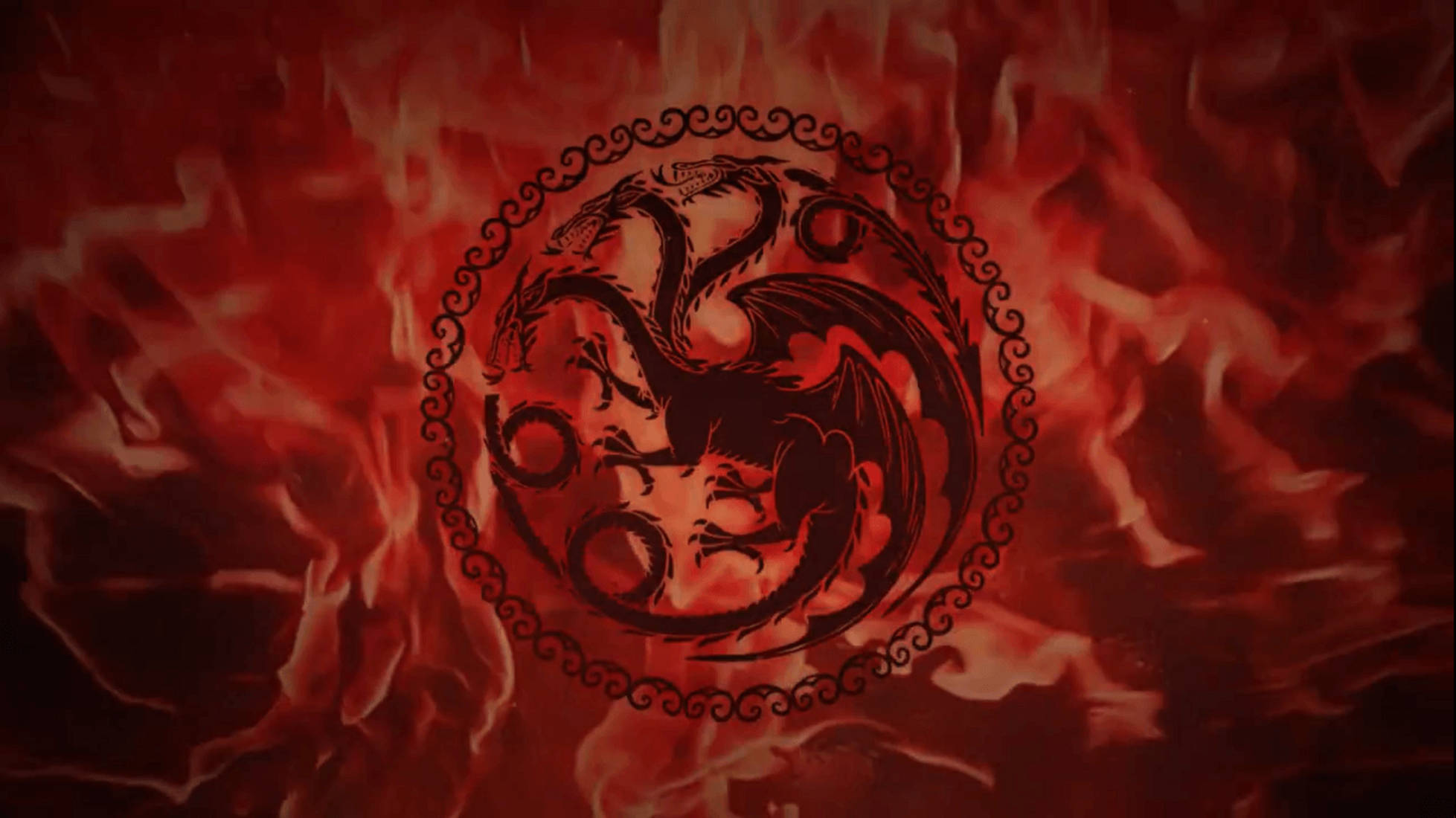 House Targaryen, three-headed dragon emblem, black, Full HD Desktop Wallpaper