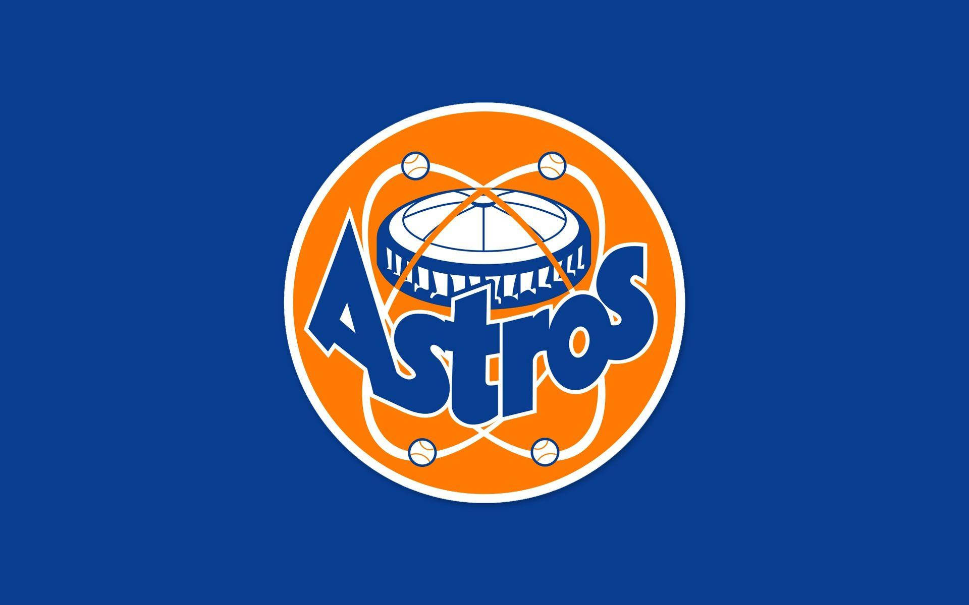 Houston Astros, vintage logo, blue, Full HD Desktop Wallpaper