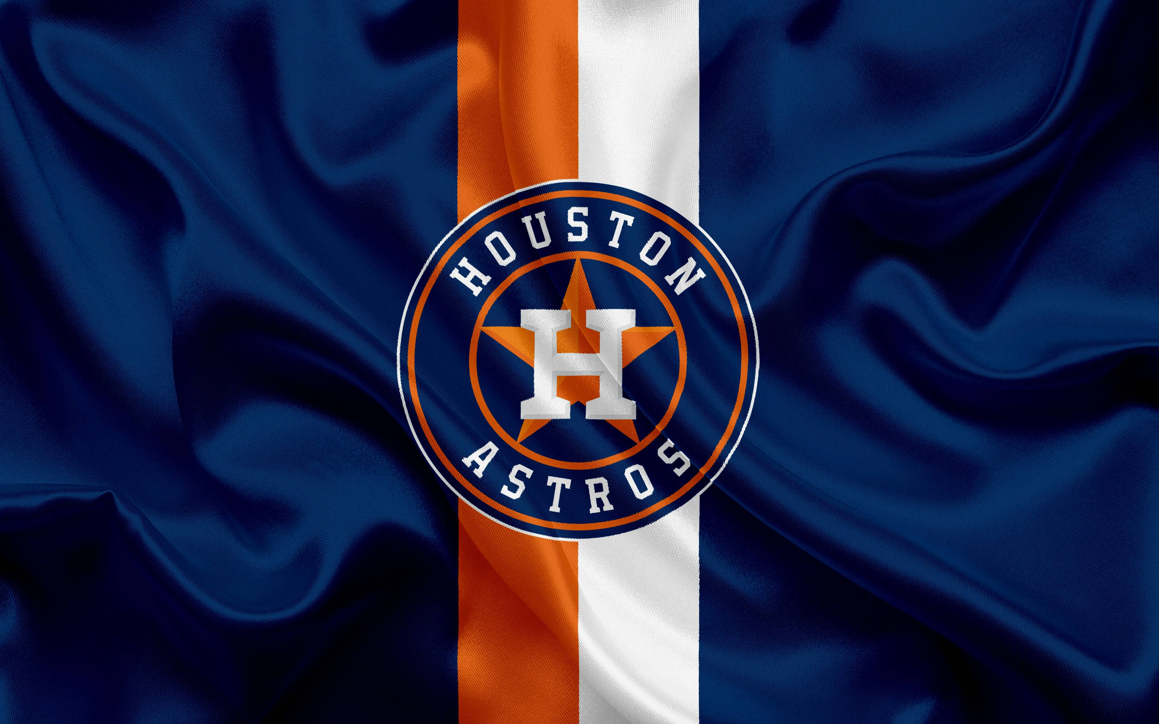 Houston Astros, satin, blue, 4K Desktop Wallpaper