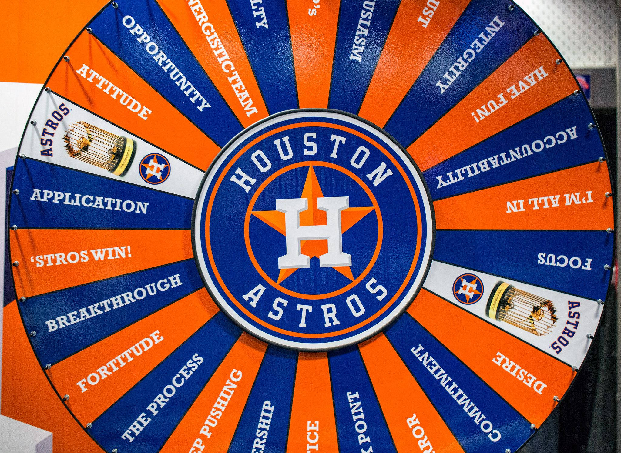 Houston Astros, championship trophy, motivational wheel, Full HD Desktop Wallpaper