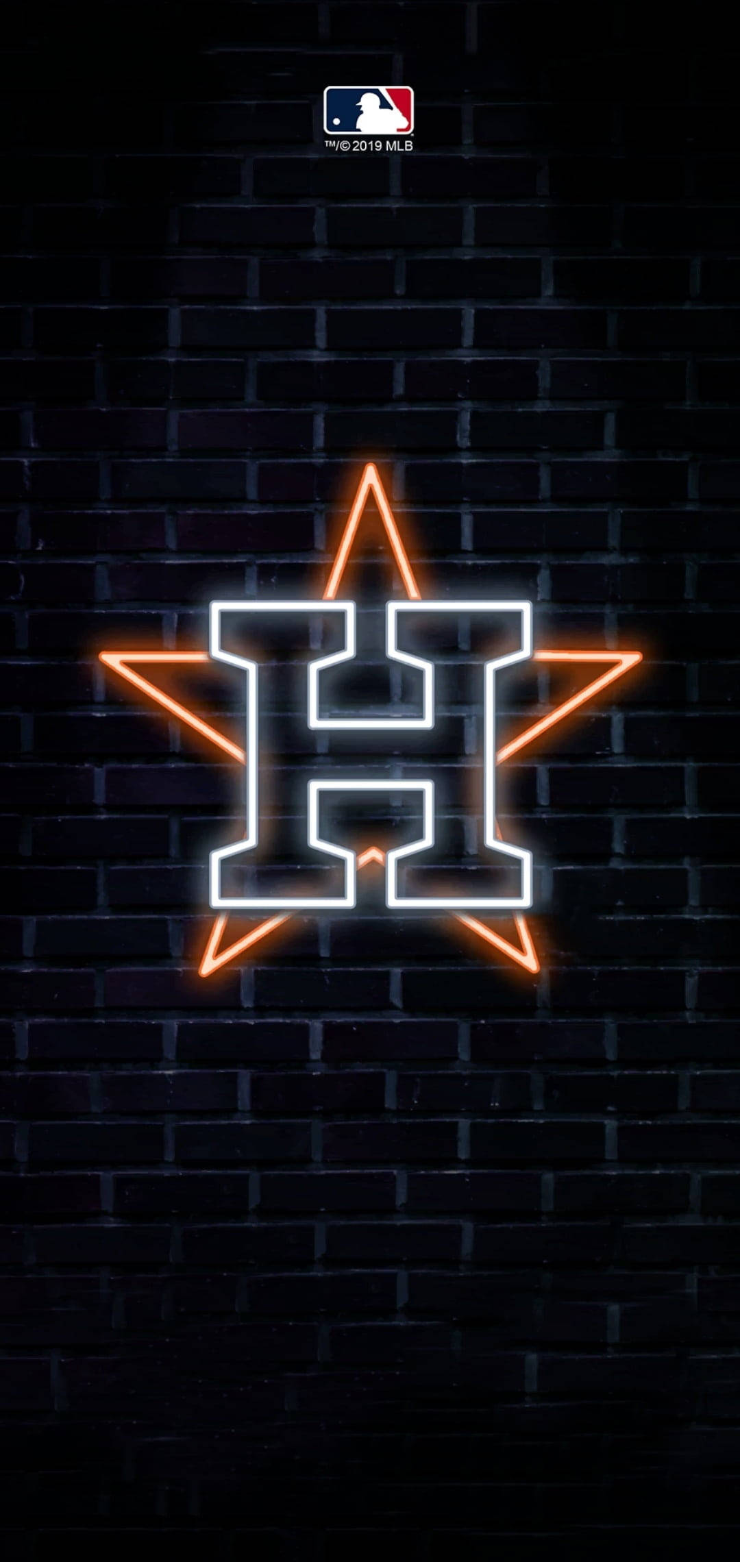 Houston Astros, neon, white, Full HD Phone Wallpaper
