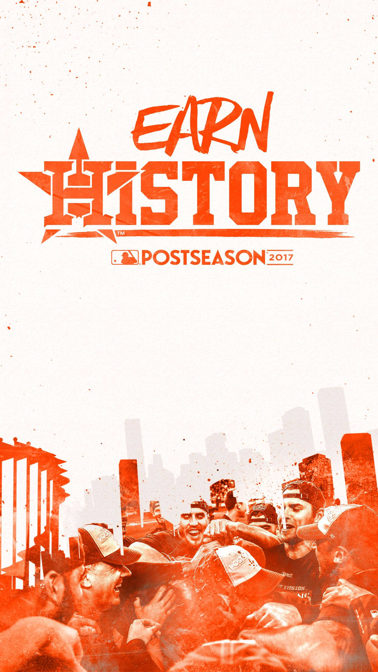 Houston Astros, two toned, orange-tinted, Full HD Phone Wallpaper