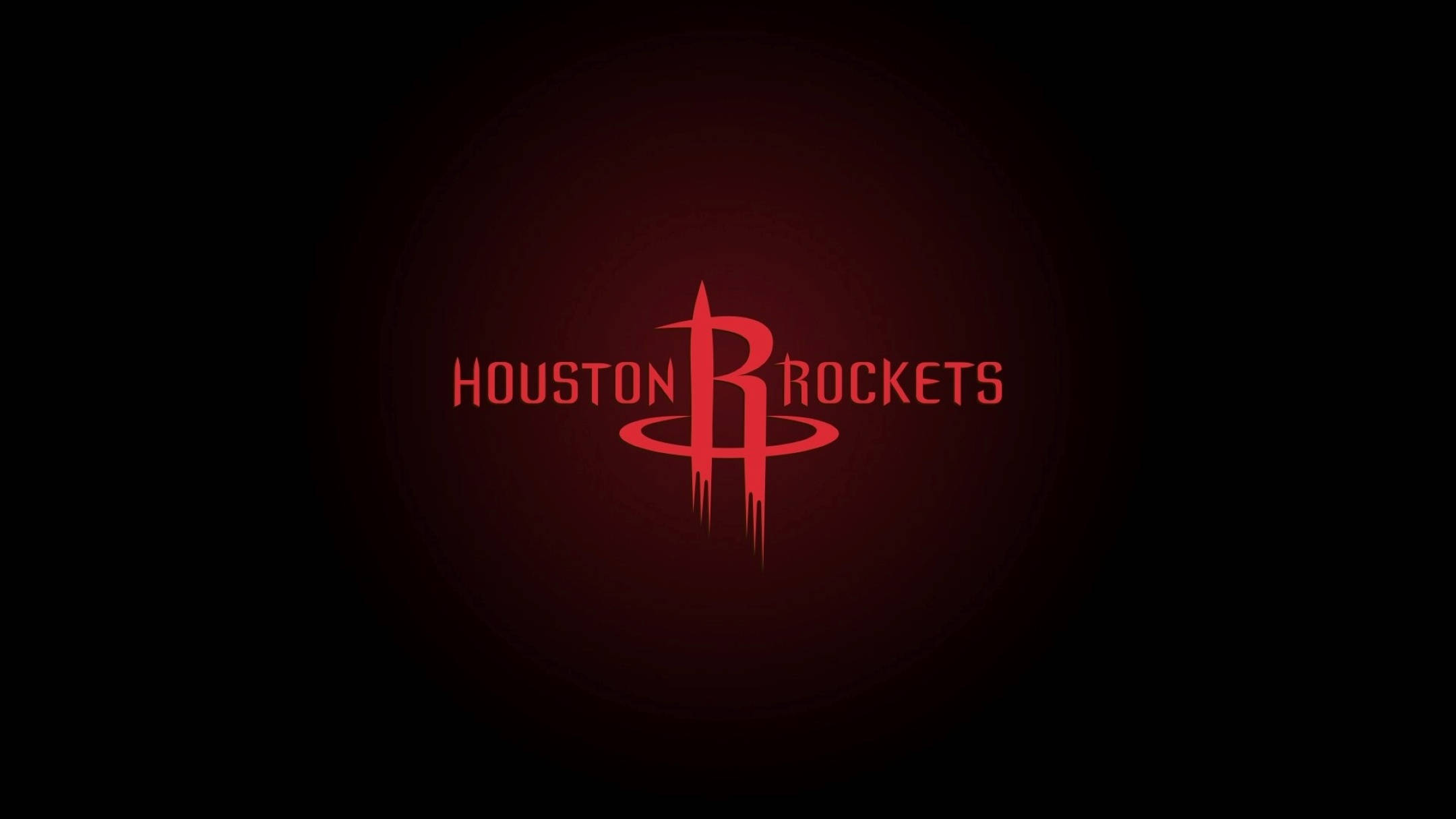 Houston Rockets, glowing red, dark gradient background, Full HD Desktop Wallpaper