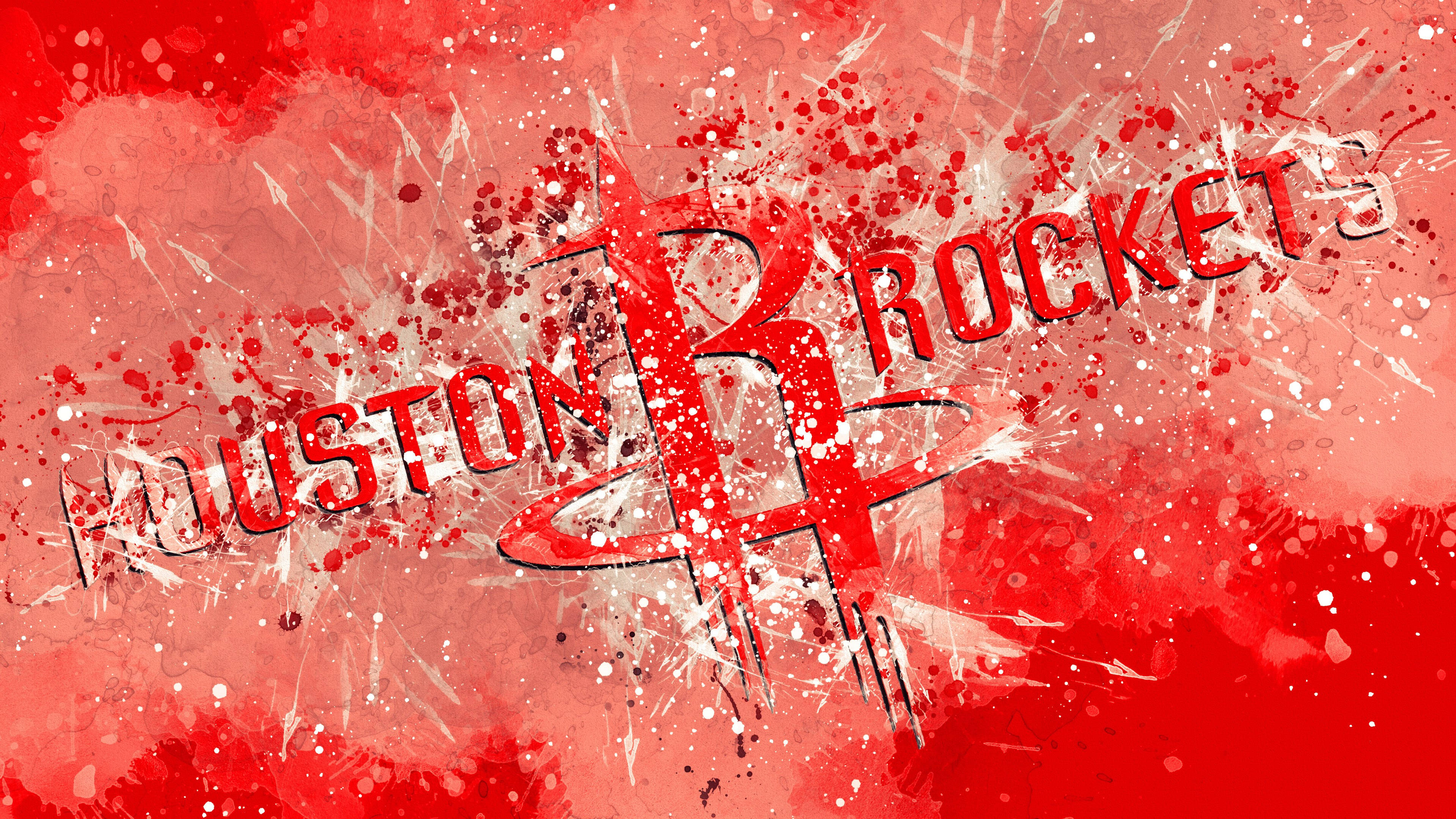 Houston Rockets, red, white, 2K Desktop Wallpaper
