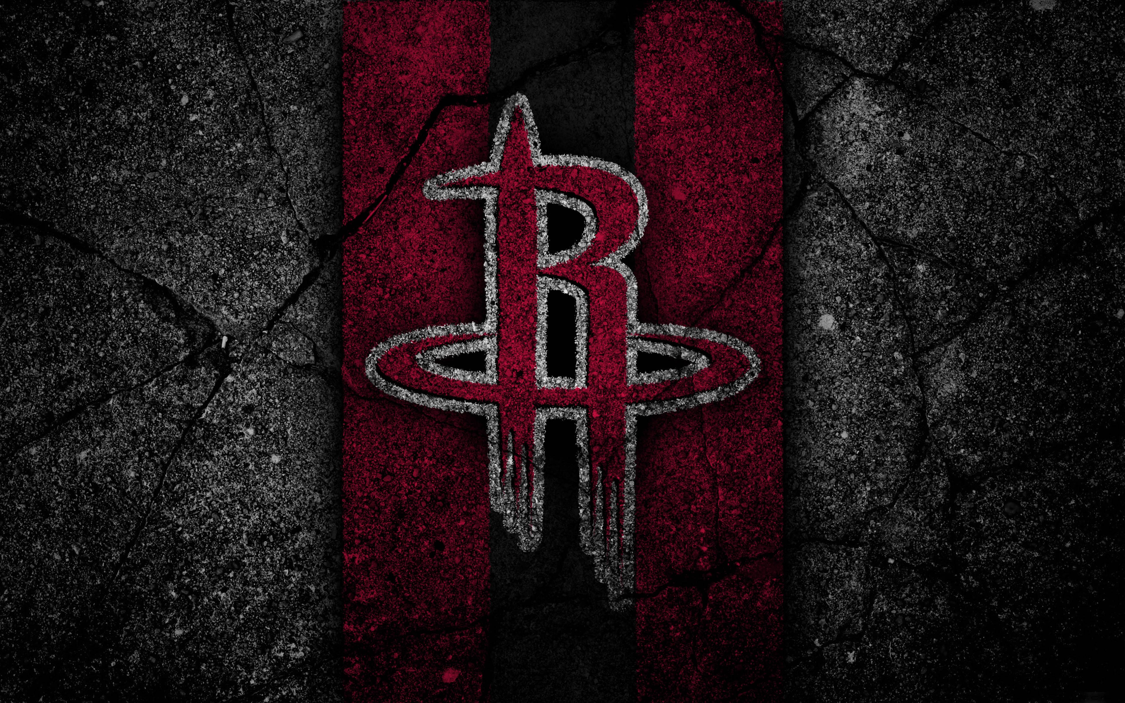 Houston Rockets, red, black, 4K Desktop Wallpaper