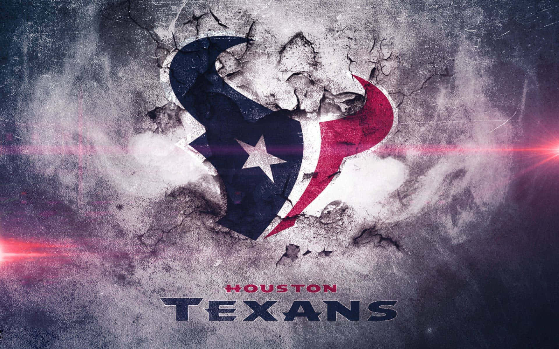Houston Texans, logo, red lens flares, Full HD Desktop Wallpaper