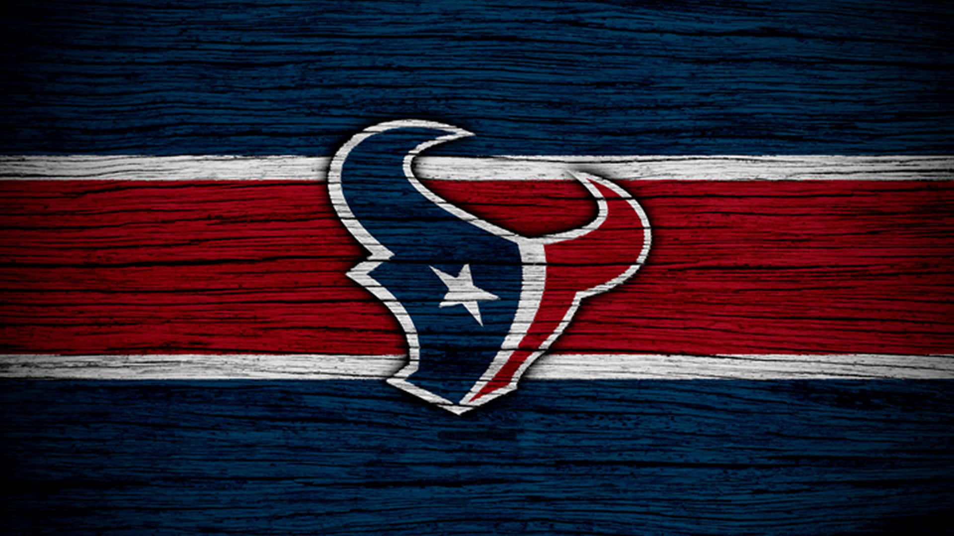 Houston Texans Logo, red white and blue stripes, weathered wooden planks, Full HD Desktop Wallpaper