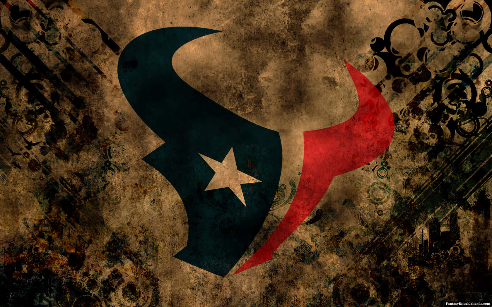 Houston Texans, star, red horn, HD Desktop Wallpaper