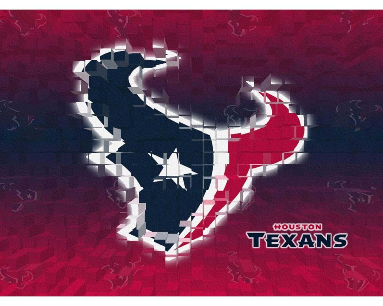 Houston Texans Logo, red textured background, faint team marks, HD Desktop Wallpaper