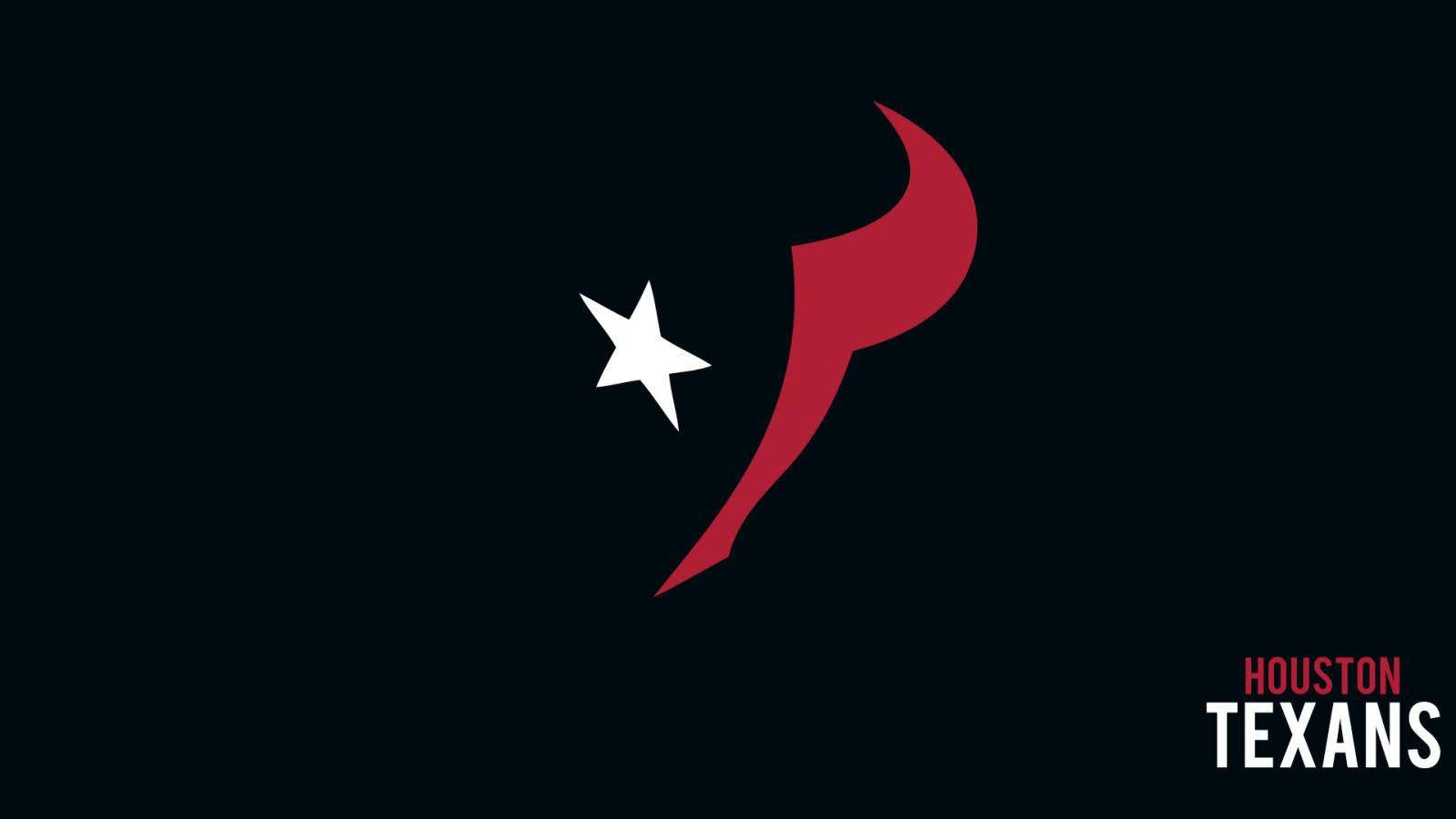Houston Texans, red crescent, white star logo, HD Desktop Wallpaper
