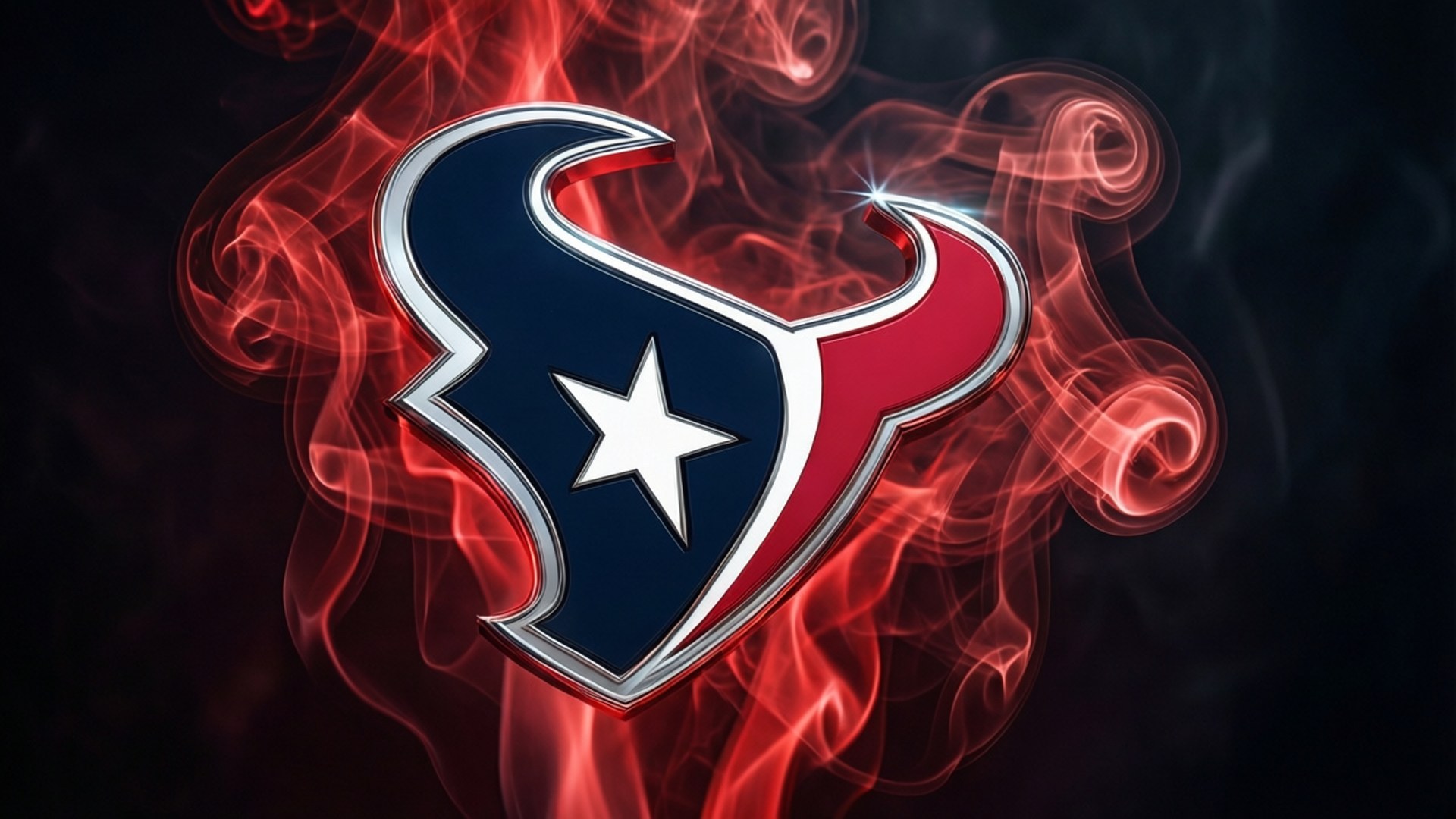 Houston Texans, metallic, red smoke, Full HD Desktop Wallpaper
