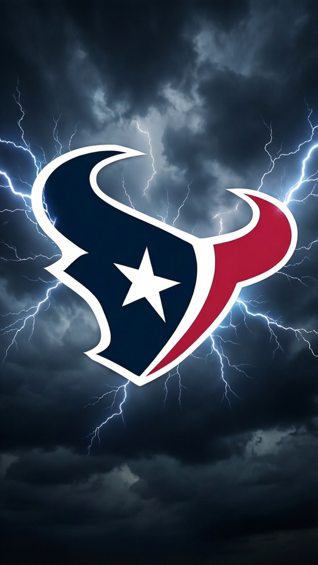 Houston Texans, logo, stormy sky, Full HD Phone Wallpaper